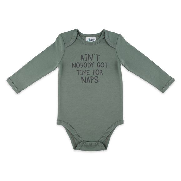 4baby Long Sleeve Bodysuit Aint Nobody Got Time For Naps
