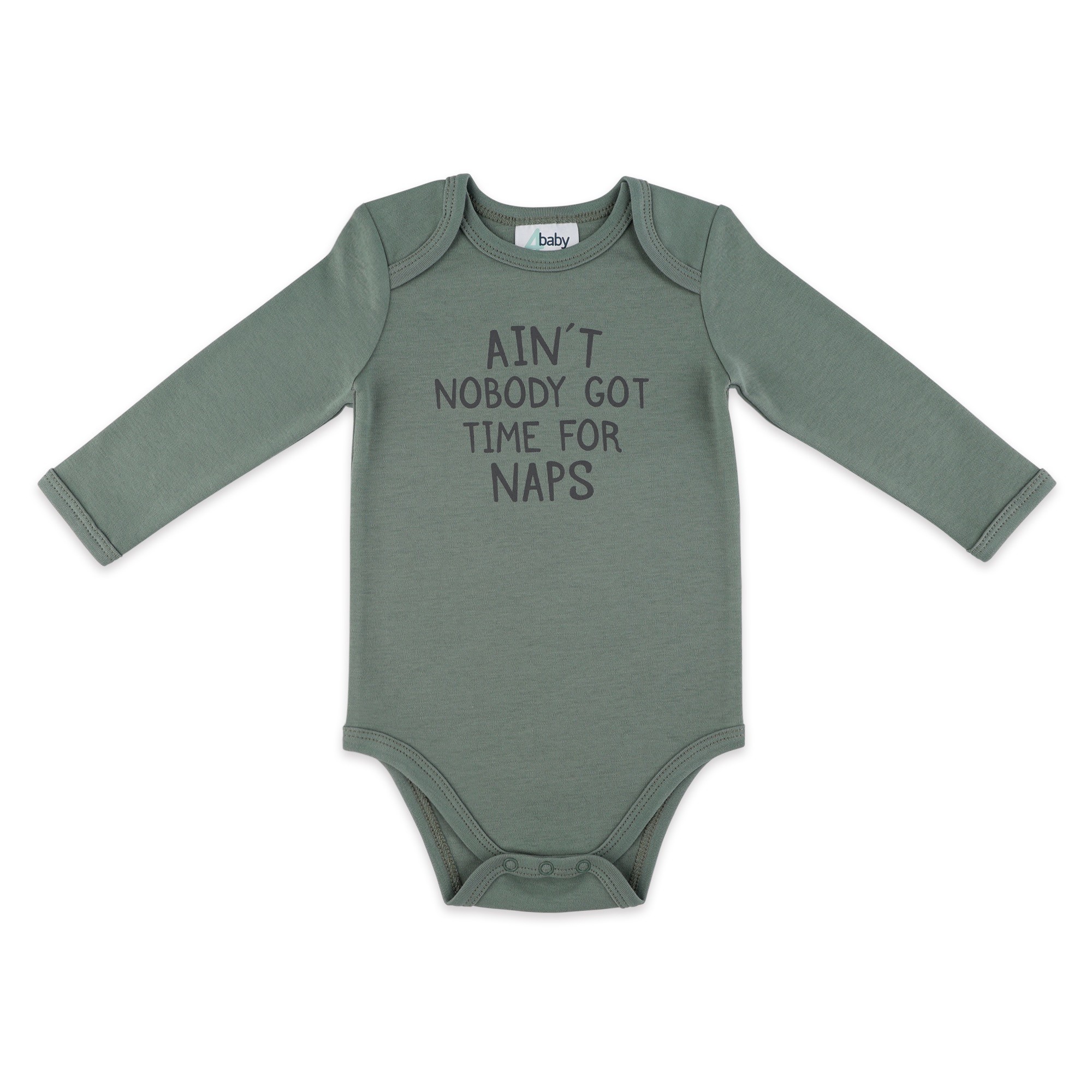 4baby Long Sleeve Bodysuit Aint Nobody Got Time For Naps Size 0