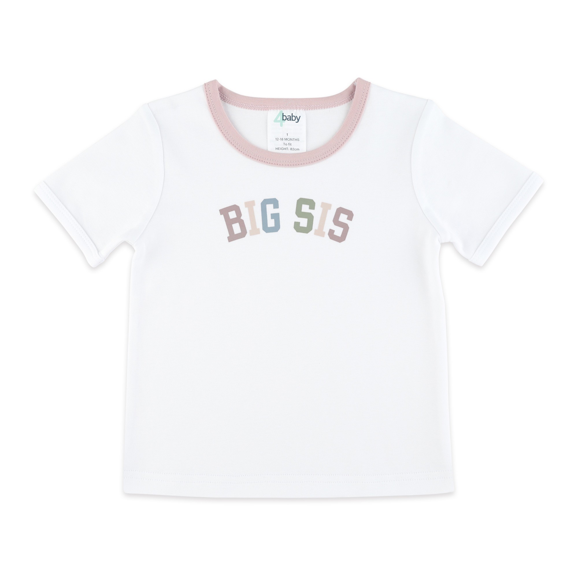 4baby T-Shirt Big Sis 4 WHT