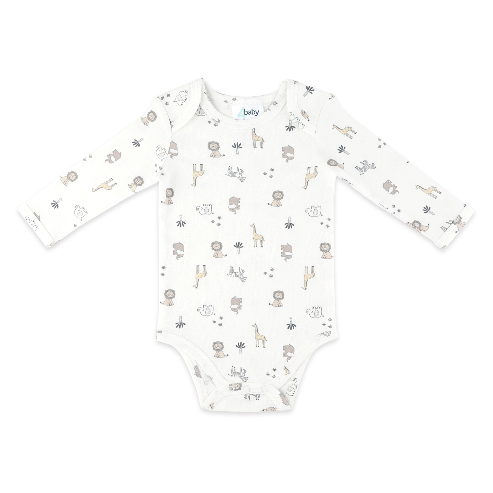 4baby Long Sleeve Bodysuit Safari Beige Size 0