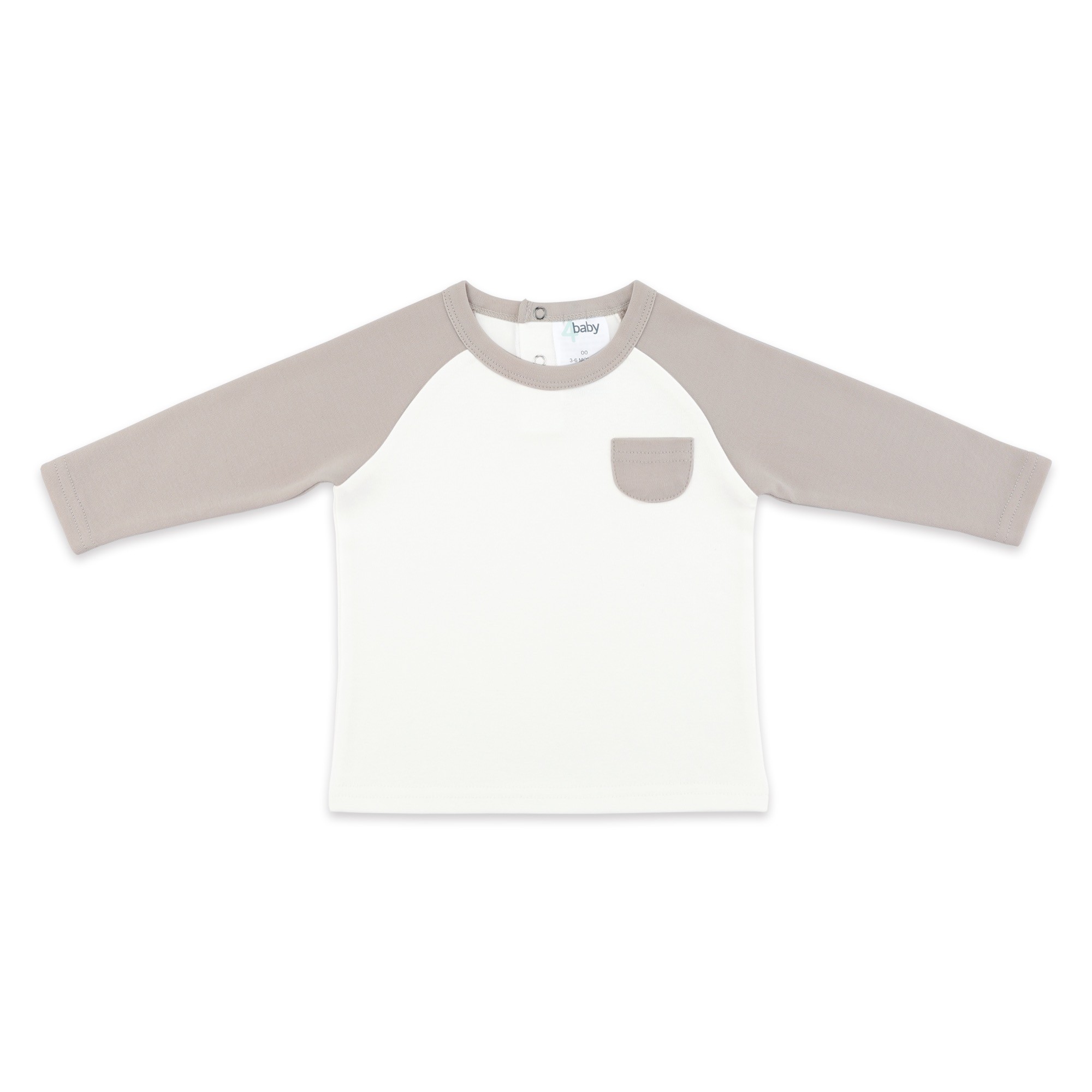 4baby Long Sleeve Tee Beige Contrast Size 0