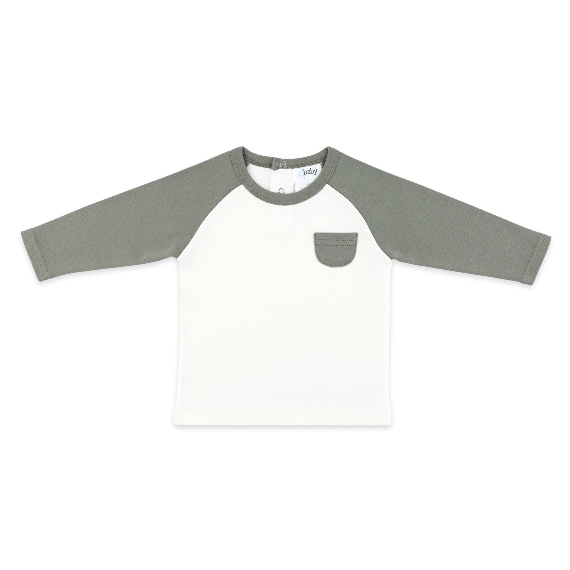4baby Long Sleeve Tee Sage Contrast Size 0