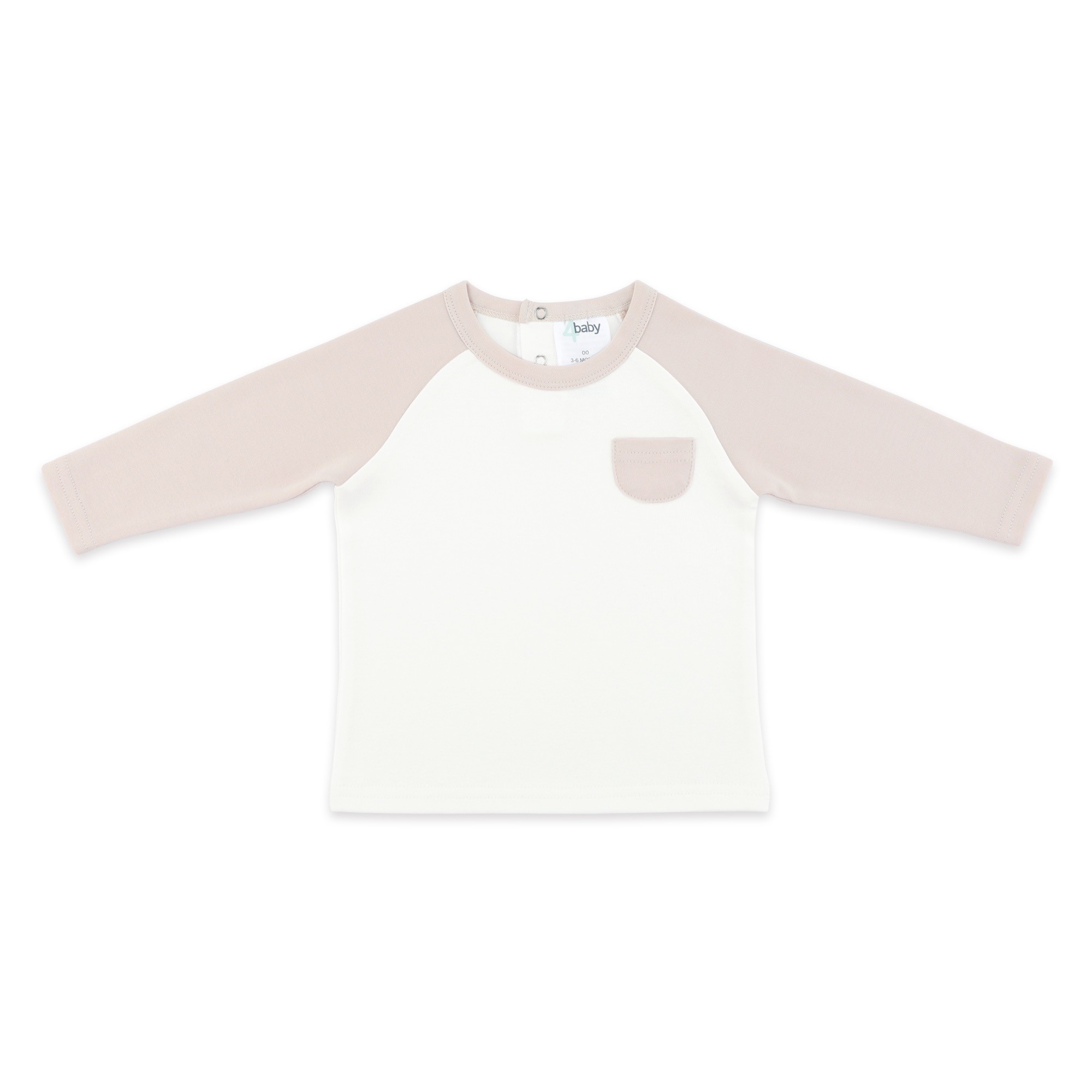 4baby Long Sleeve Tee Pink Contrast Size 0