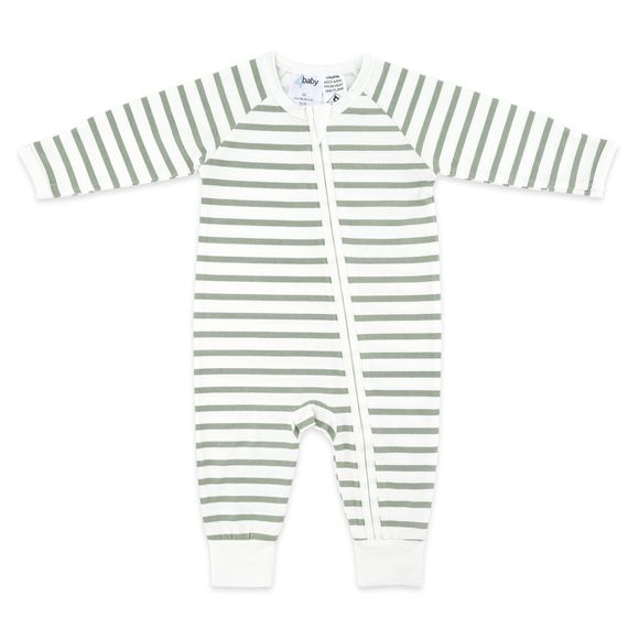 4baby Coverall 0.2 Tog Sage Stripe