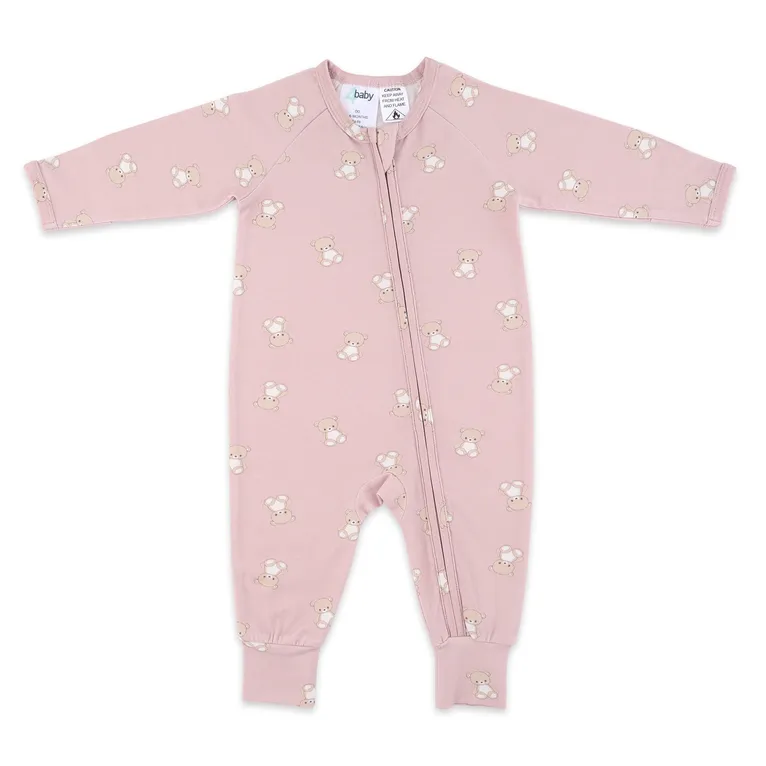 4baby Coverall 0.2 Tog Teddy Pink