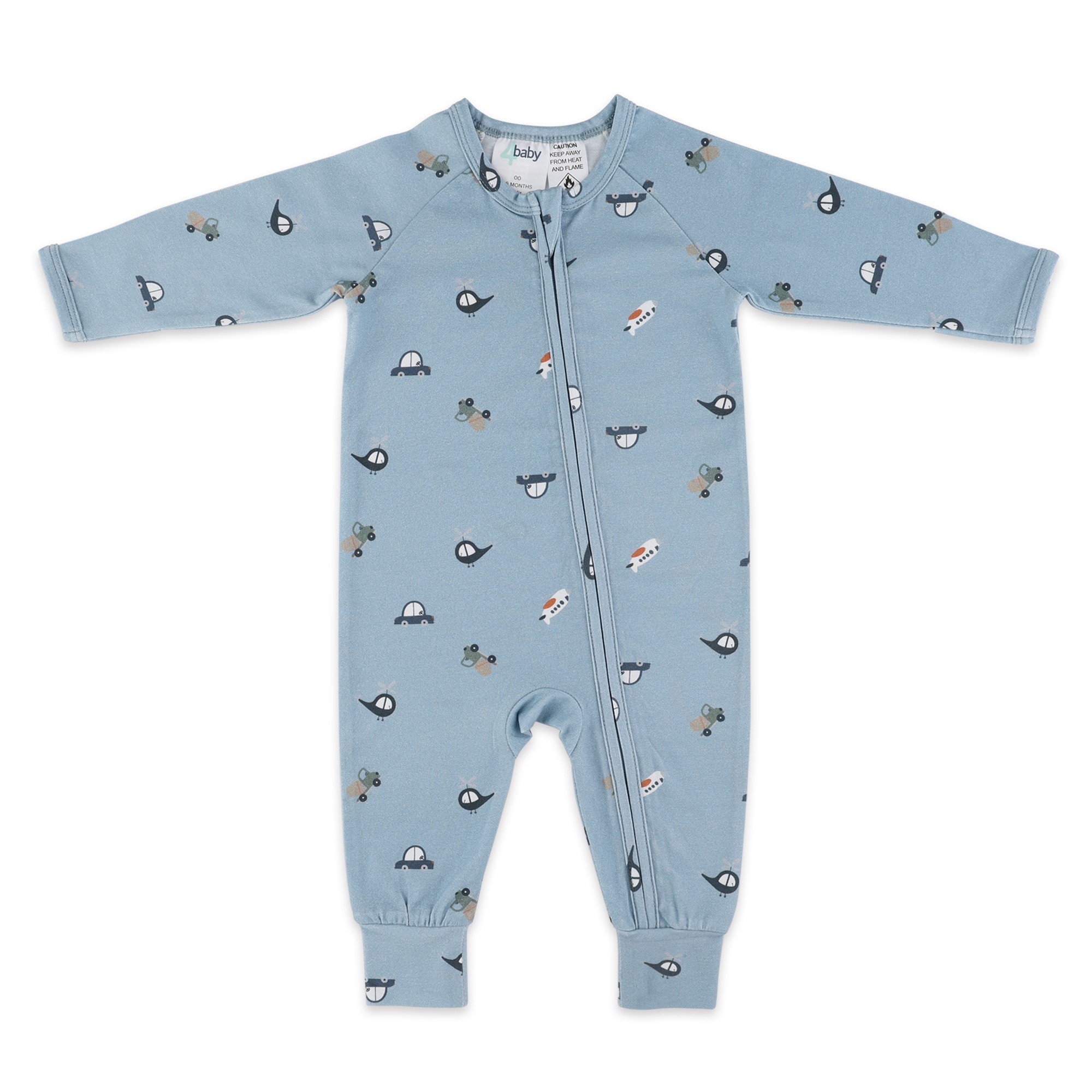4baby Coverall 0.2 Tog Transport Blue Size 0