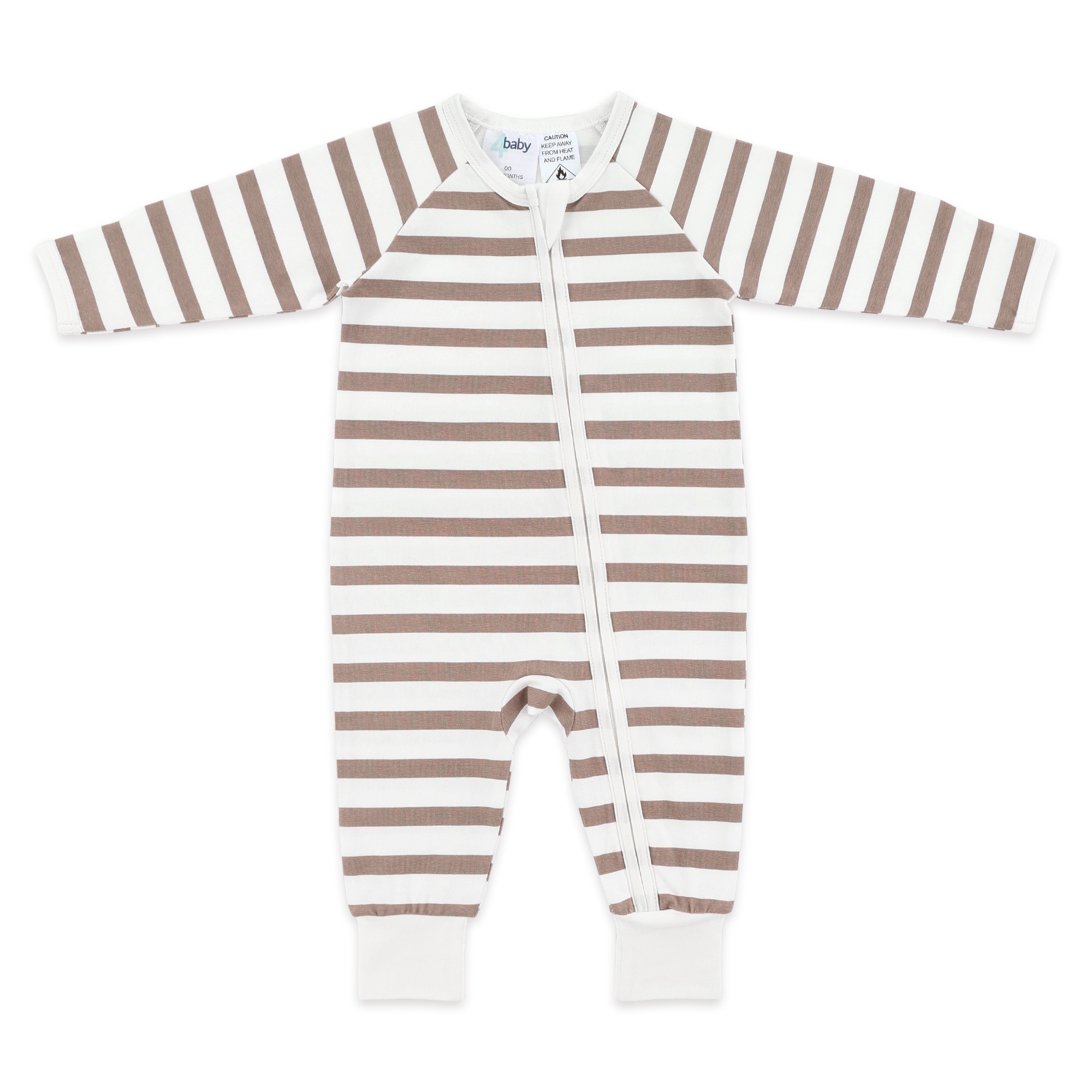 4baby Coverall 1.0 Tog Stripe Tan Size 0