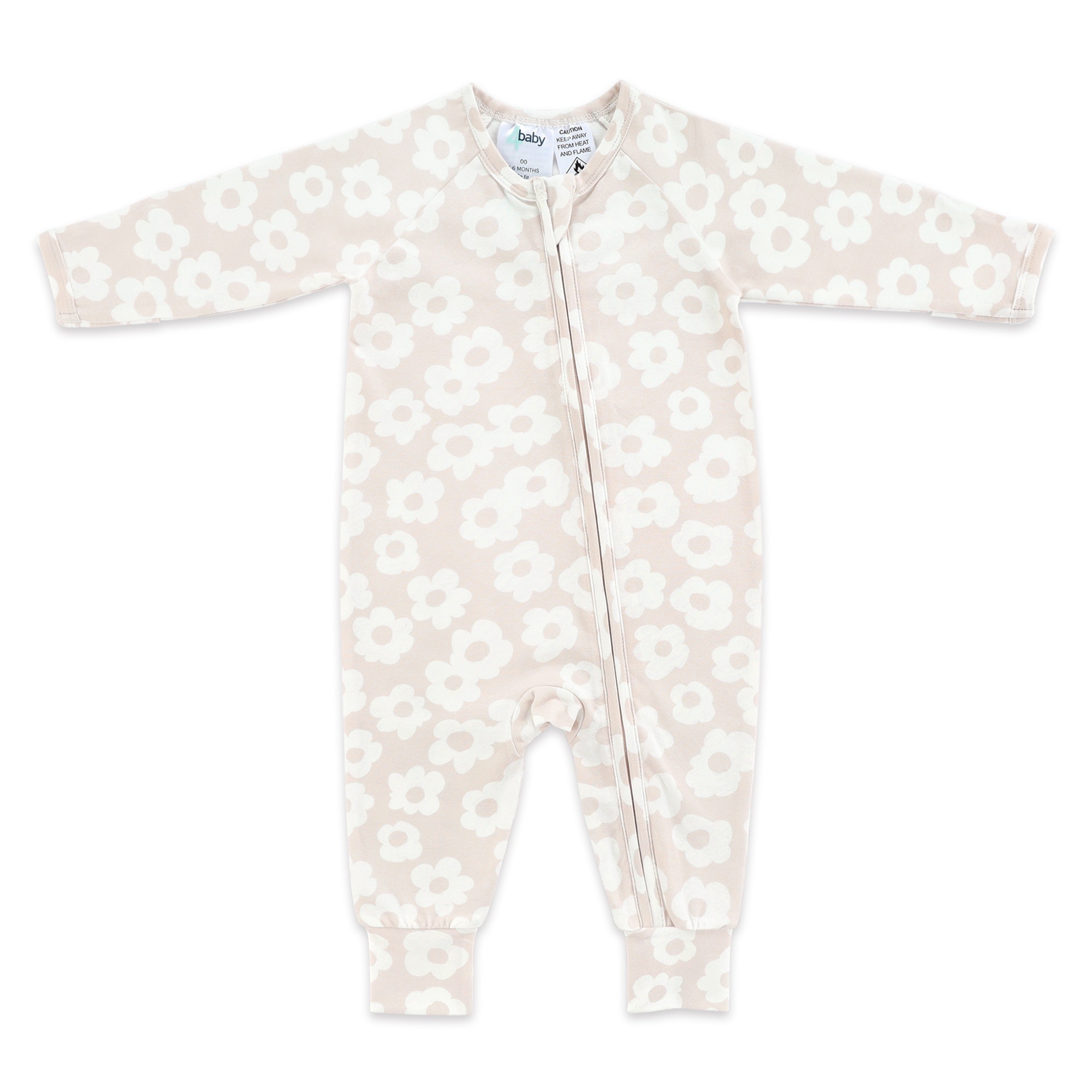 4baby Coverall 1.0 Tog Daisy Pink Size 0
