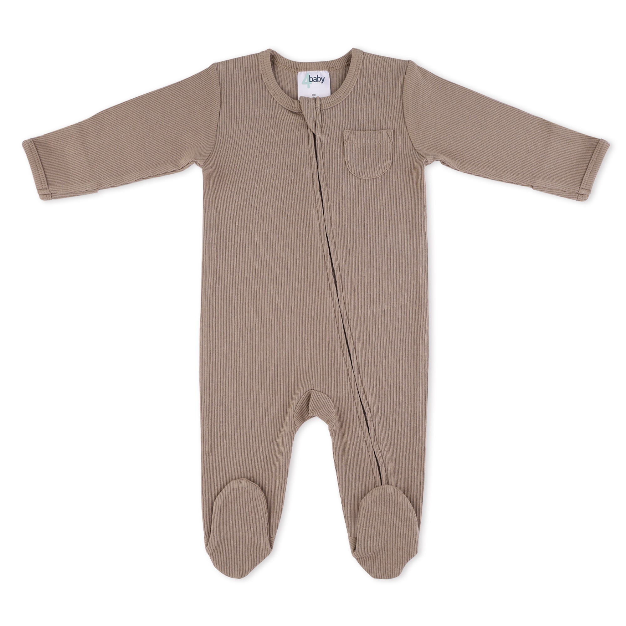 4baby Ribbed Romper Chocolate Size 0