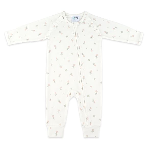 4baby Flutter Sleeve Romper Tulips Pink