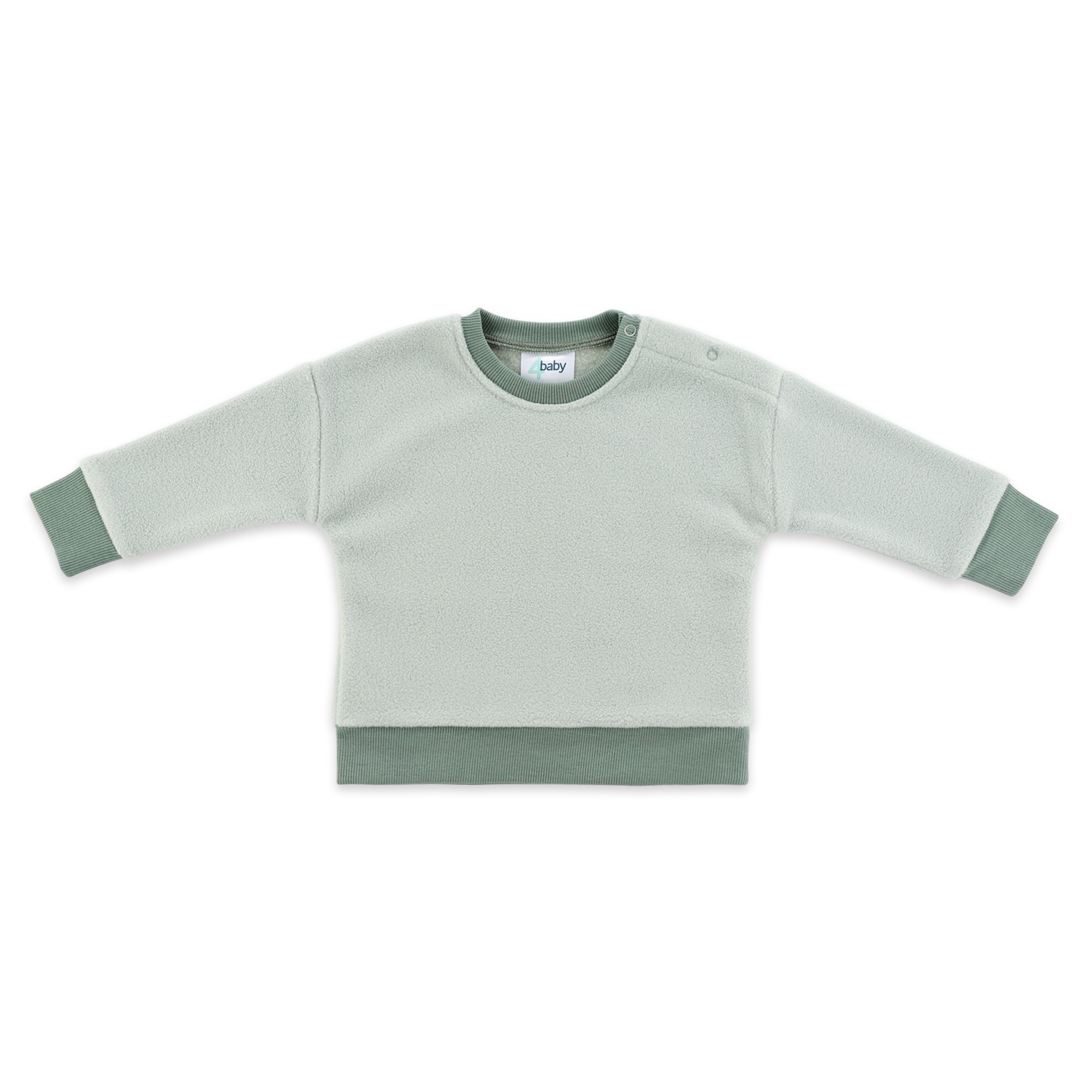 4baby Polar Fleece Sweater Sage Contrast Size 0