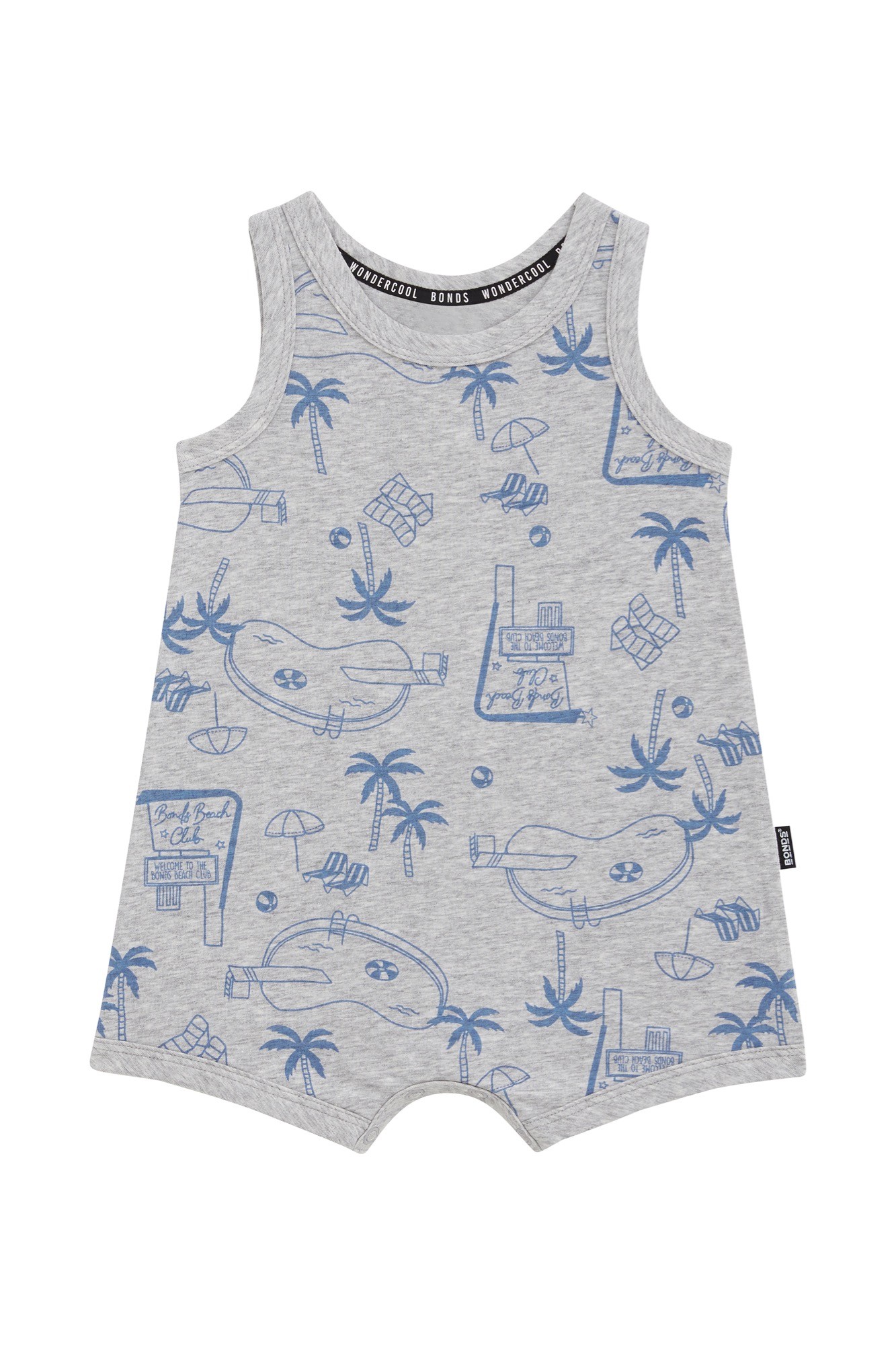 Bonds Wondercool Romper Bonds Beach Club Size 00000