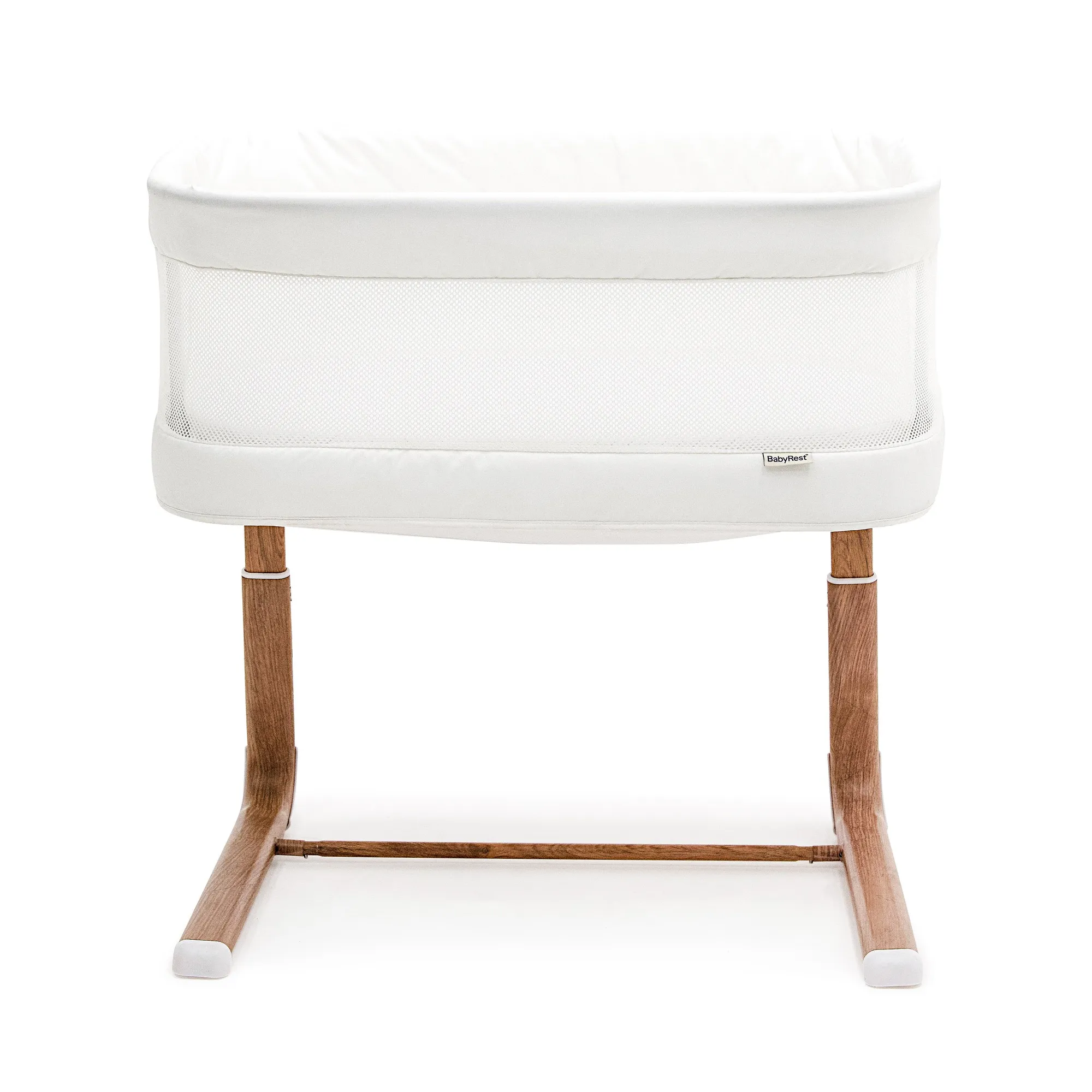 Babyrest Swan Smart Bassinet Walnut/White | Baby Bunting AU