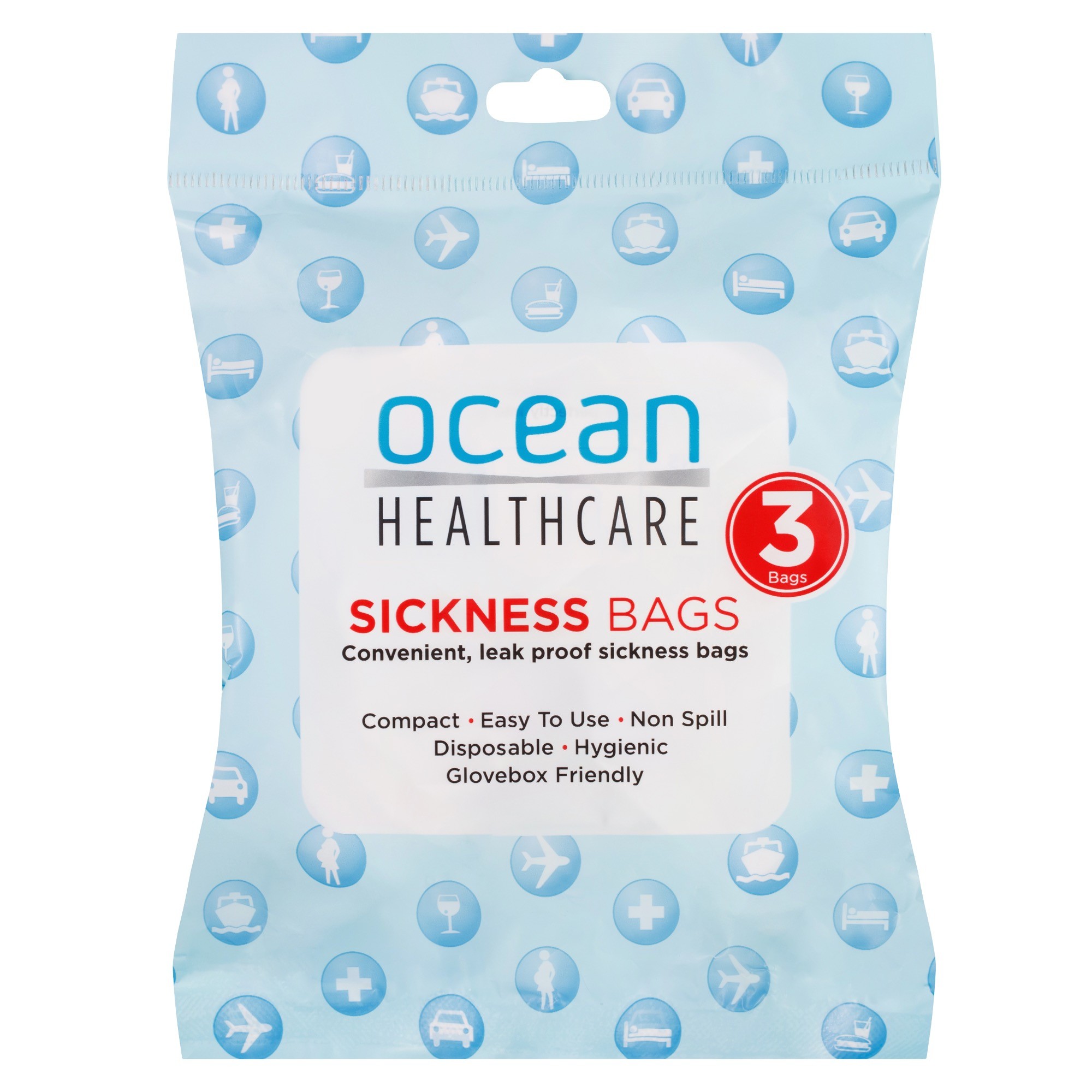 Ocean Healthcare Sickness Bag 3 Pack