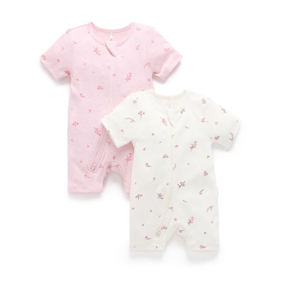 Purebaby Growsuit Pale Pink Blossom
