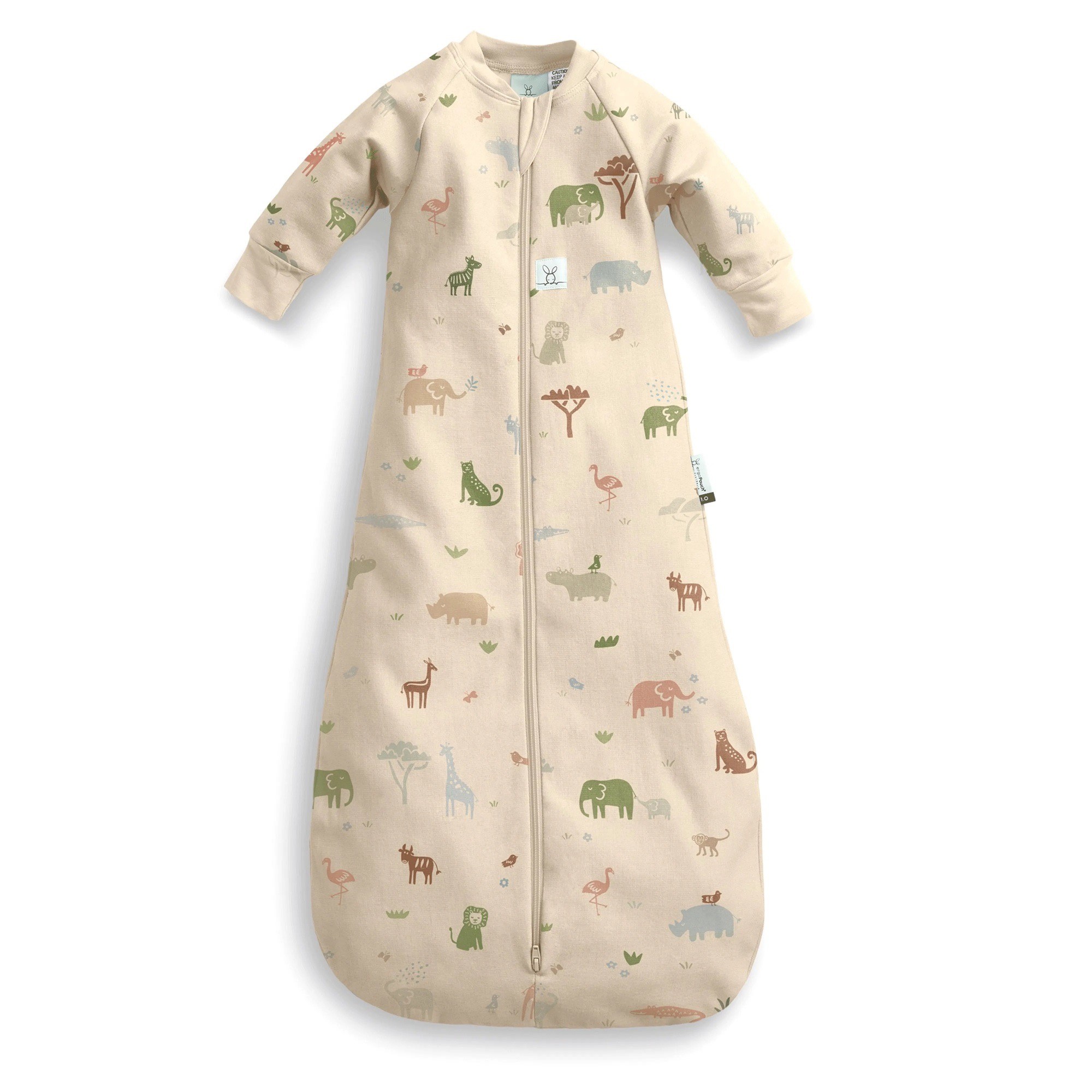 ergoPouch Long Sleeve Jersey Sleeping Bag 1.0 Tog Savanna Size 2-4 Years