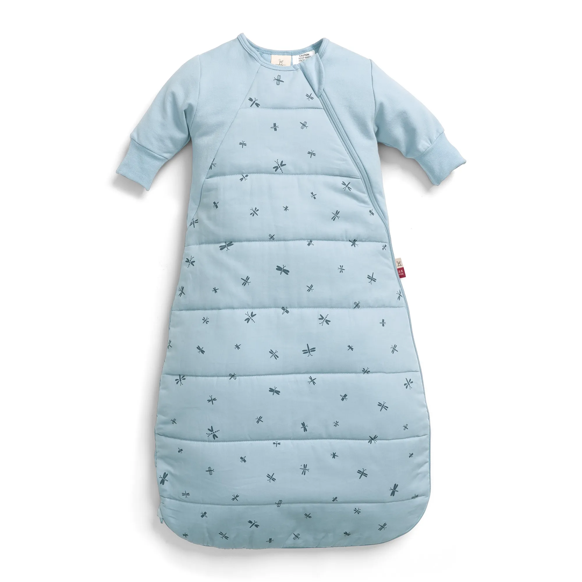 ergoPouch Sheeting Side Zip Sleeping Bag 3.5 Tog Dragonflies Size 8-24 Months