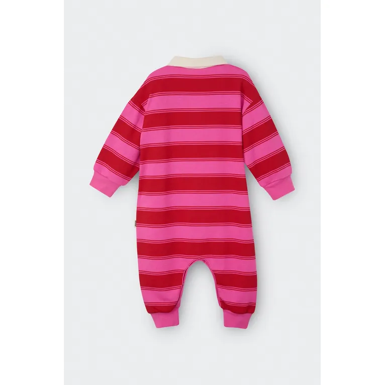 Bonds Onesie Rugby Stripe Red