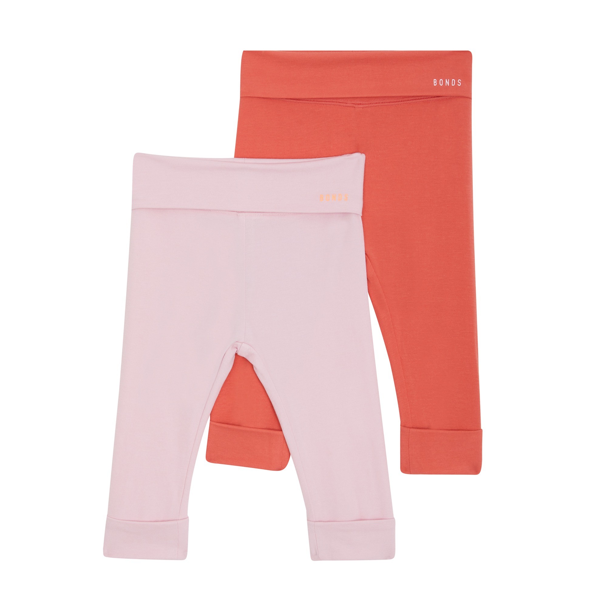 Bonds Wondergrow Legging 2pack Sugarbabe/Wild Poppy 1-2 PNK