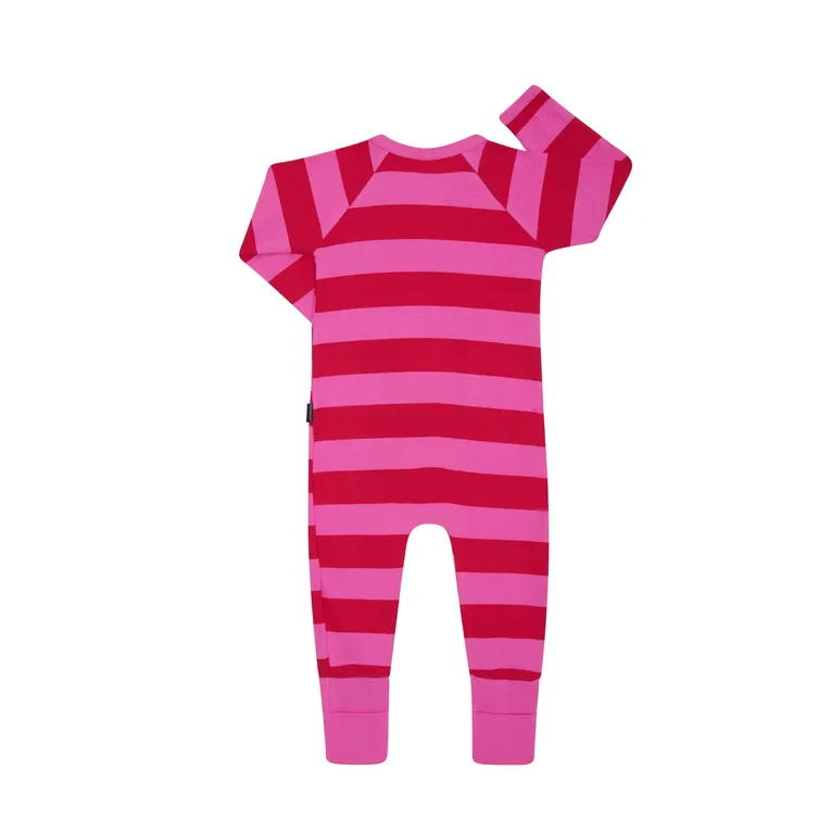 Bonds Coverall Horizontal Rugby Stripe Red