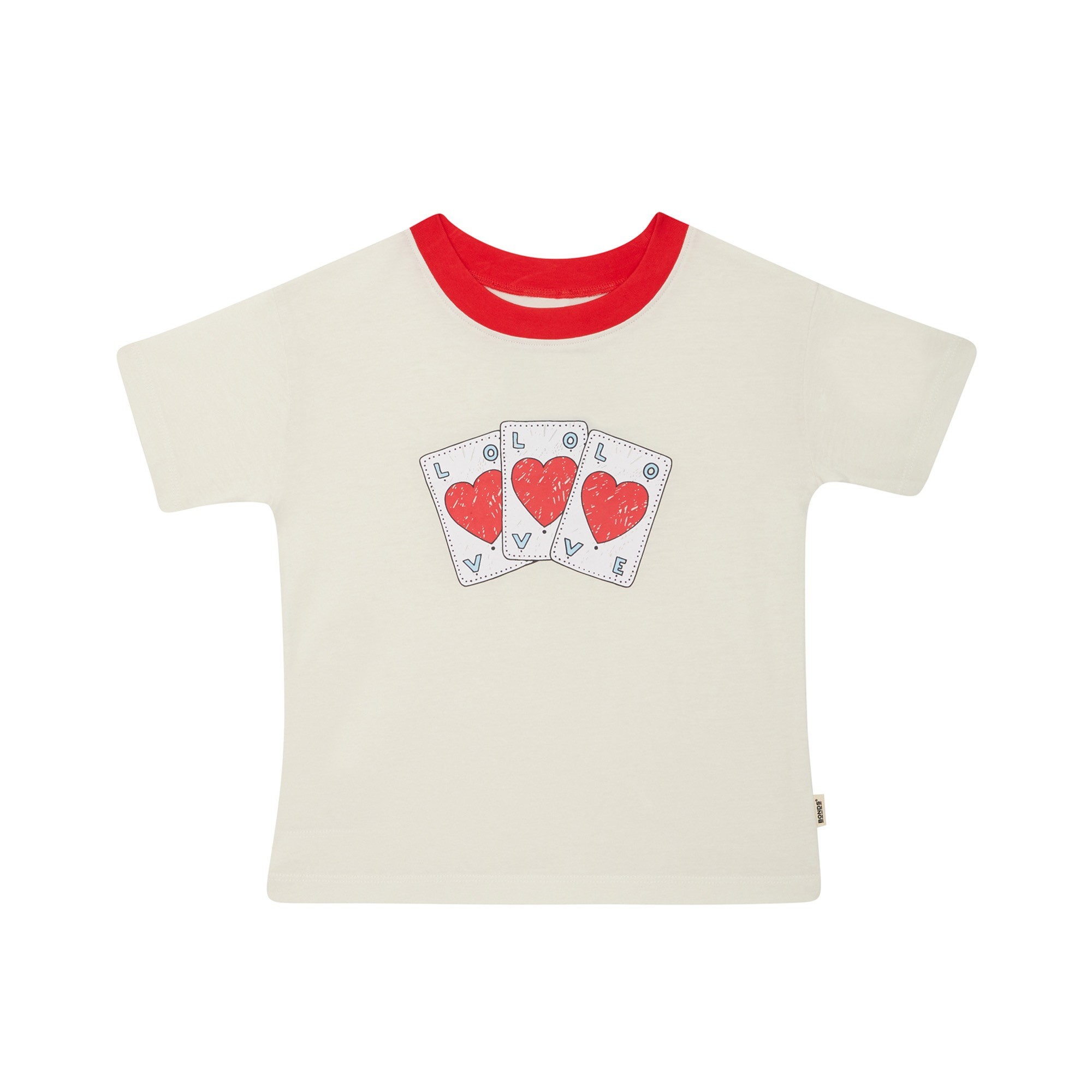 Bonds T-Shirt Heart Of Love Size 4 Red