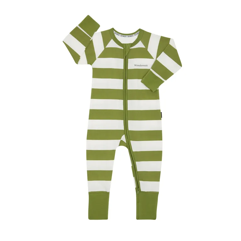 Bonds Coverall Horizontal Ruby Stripes Jungle