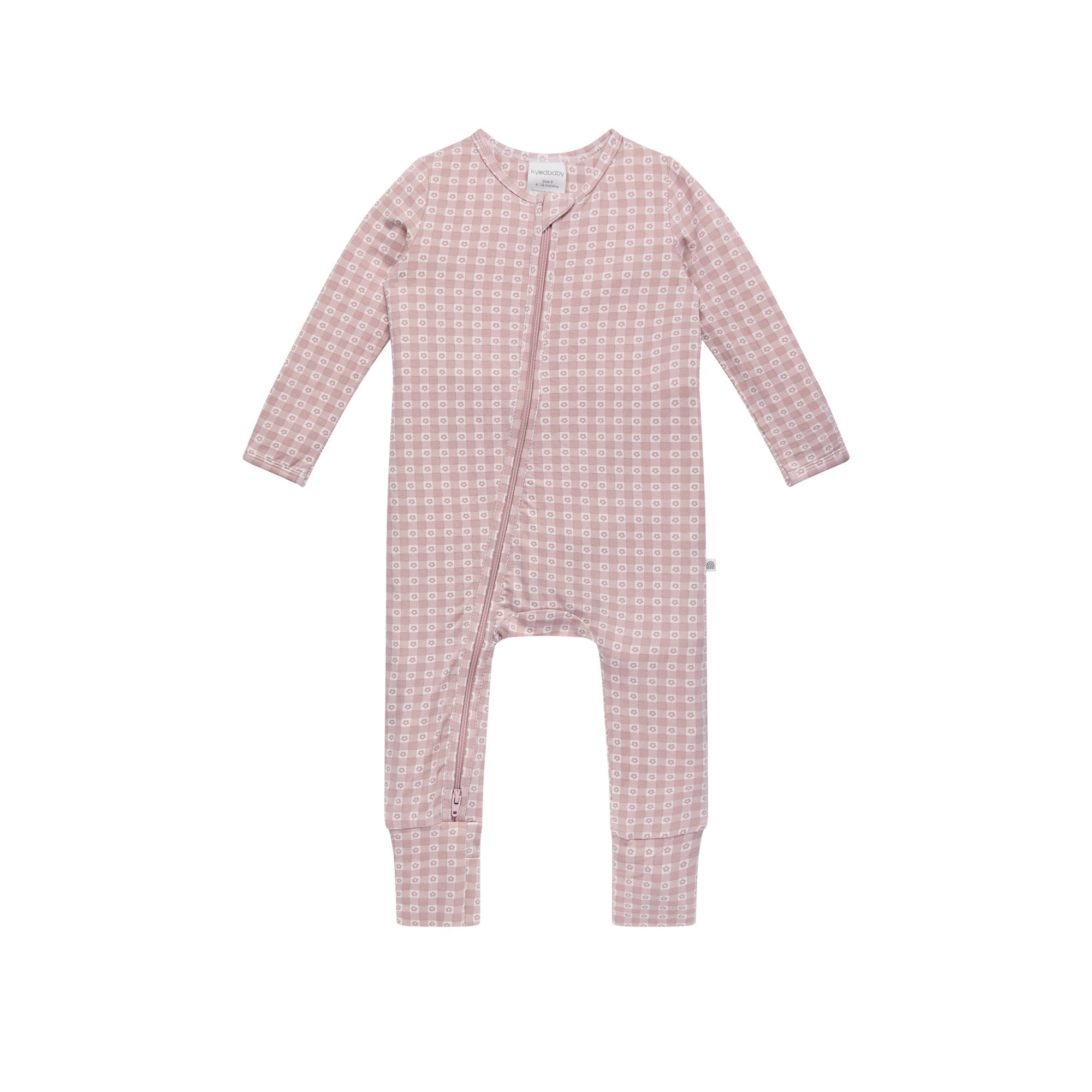 Kynd Baby Day Or Night Onesie Flower Gingham Size 00