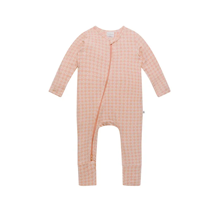 Kynd Baby Day Or Night Onesie Heart Gingham
