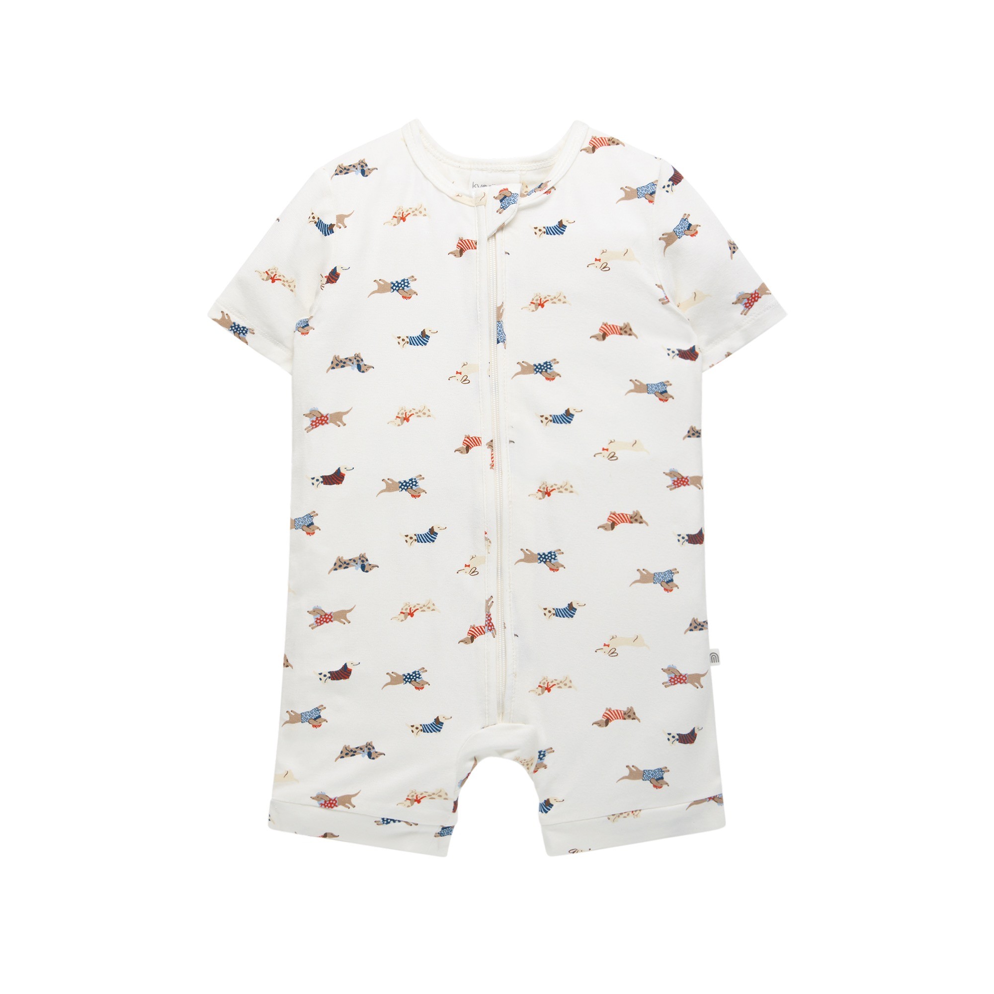 Kynd Baby Day Or Night Short Sleeve Onesie Dachshund Size 00