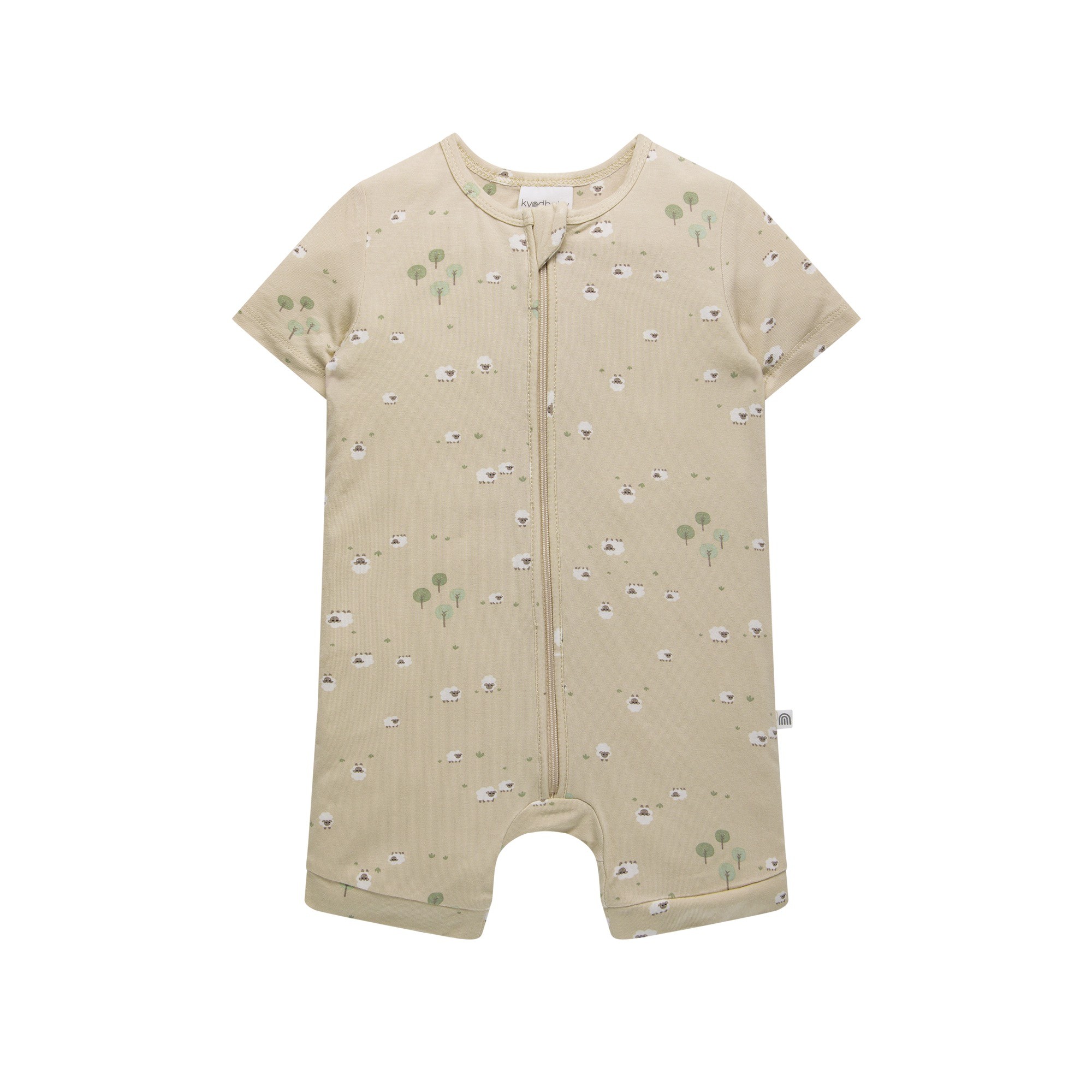 Kynd Baby Day Or Night Short Sleeve Onesie Sheep Size 0