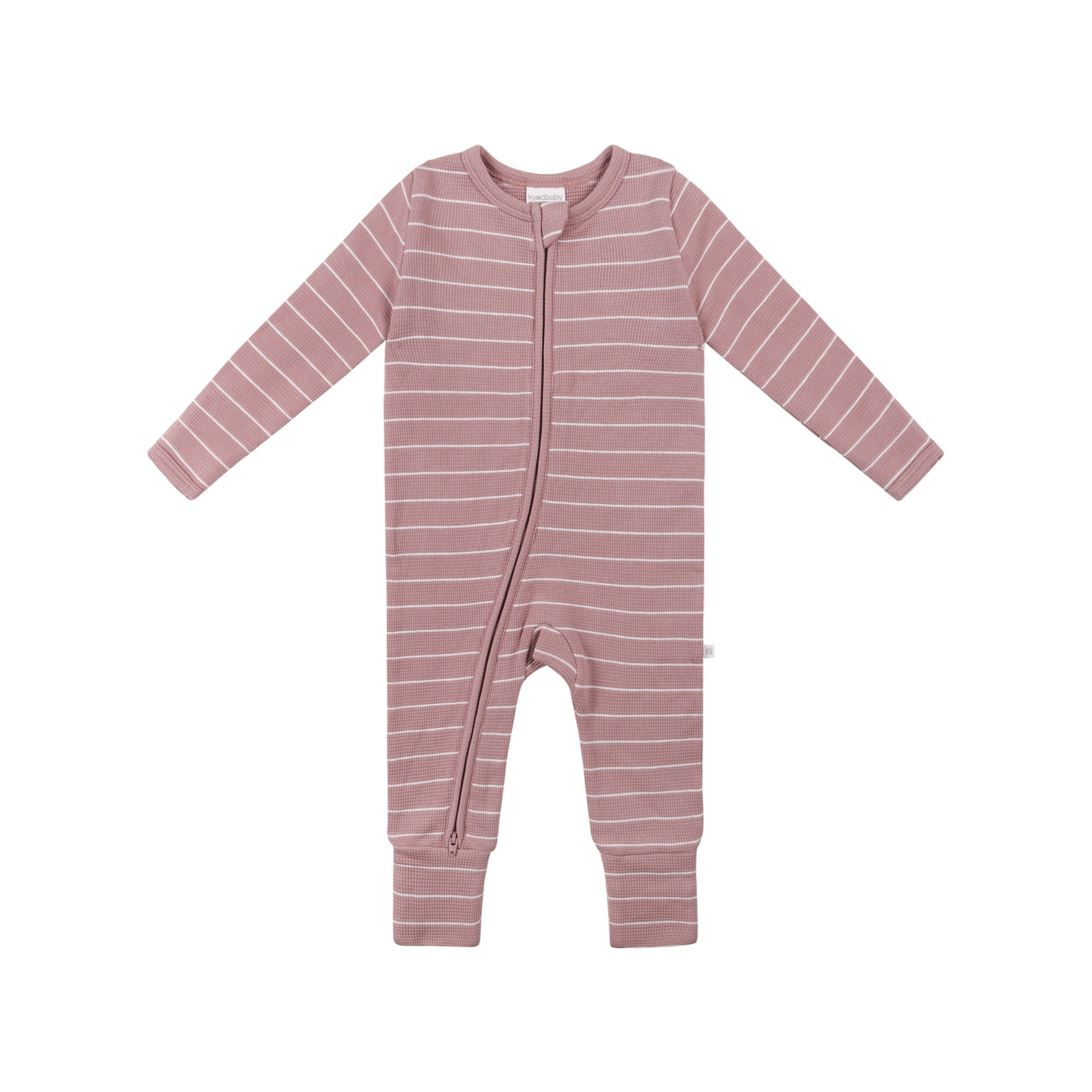 Kynd Baby Organic Cotton Waffe Onesie Woodrose Stripe Size 00