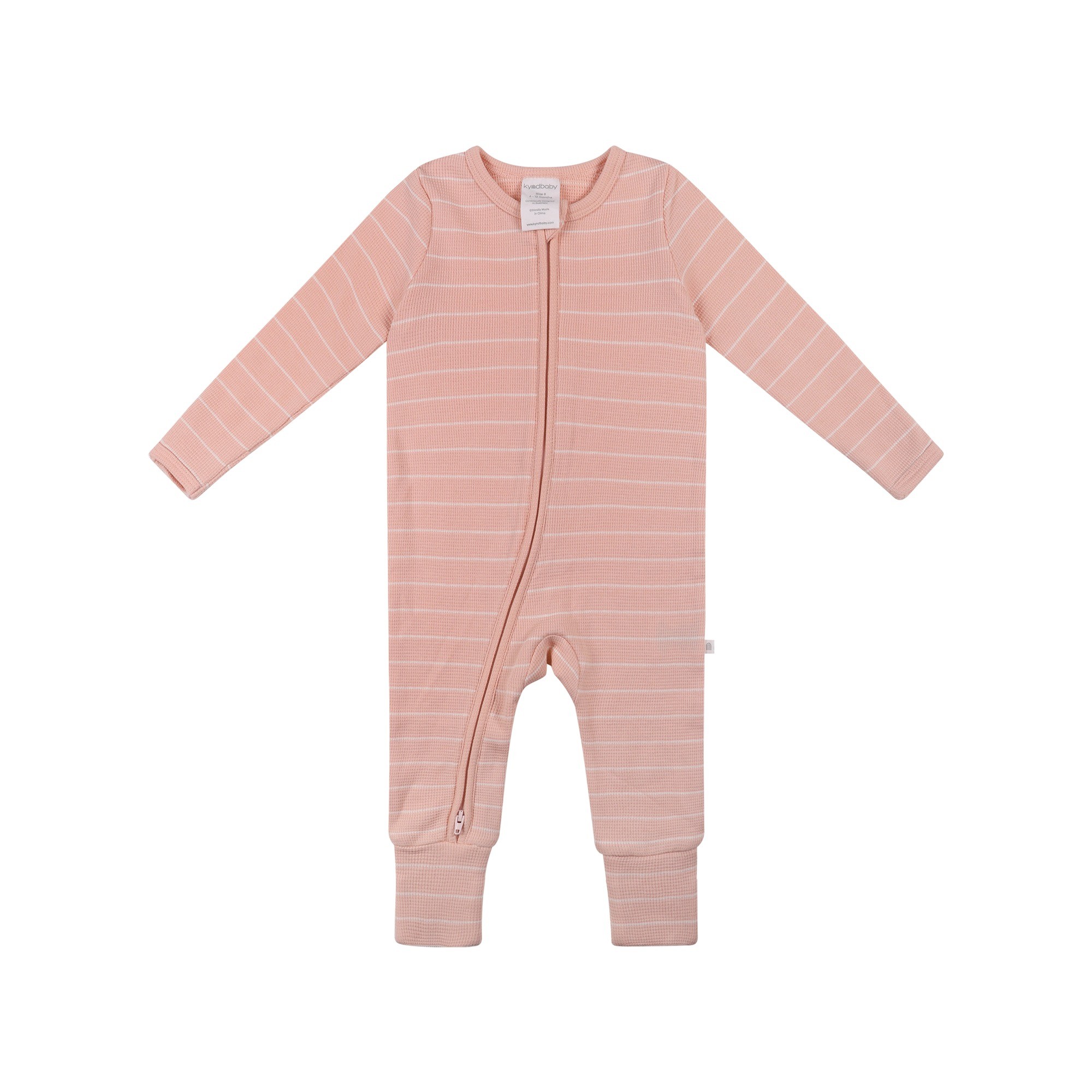 Kynd Baby Organic Cotton Waffe Onesie Pearl Stripe Size 00