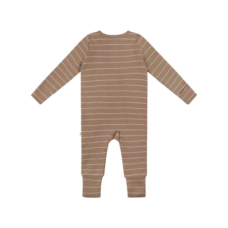 Kynd Baby Organic Cotton Waffe Onesie Neutral Stripe