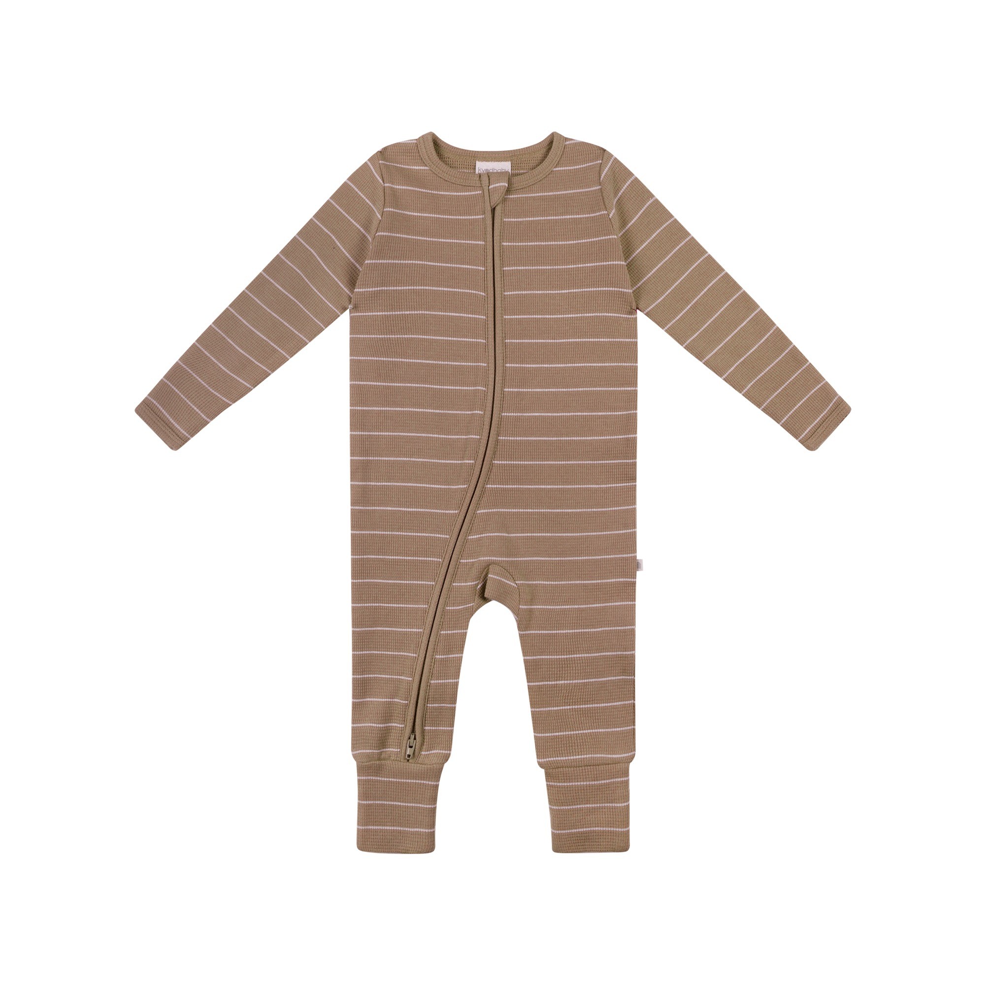 Kynd Baby Organic Cotton Waffe Onesie Neutral Stripe Size 00