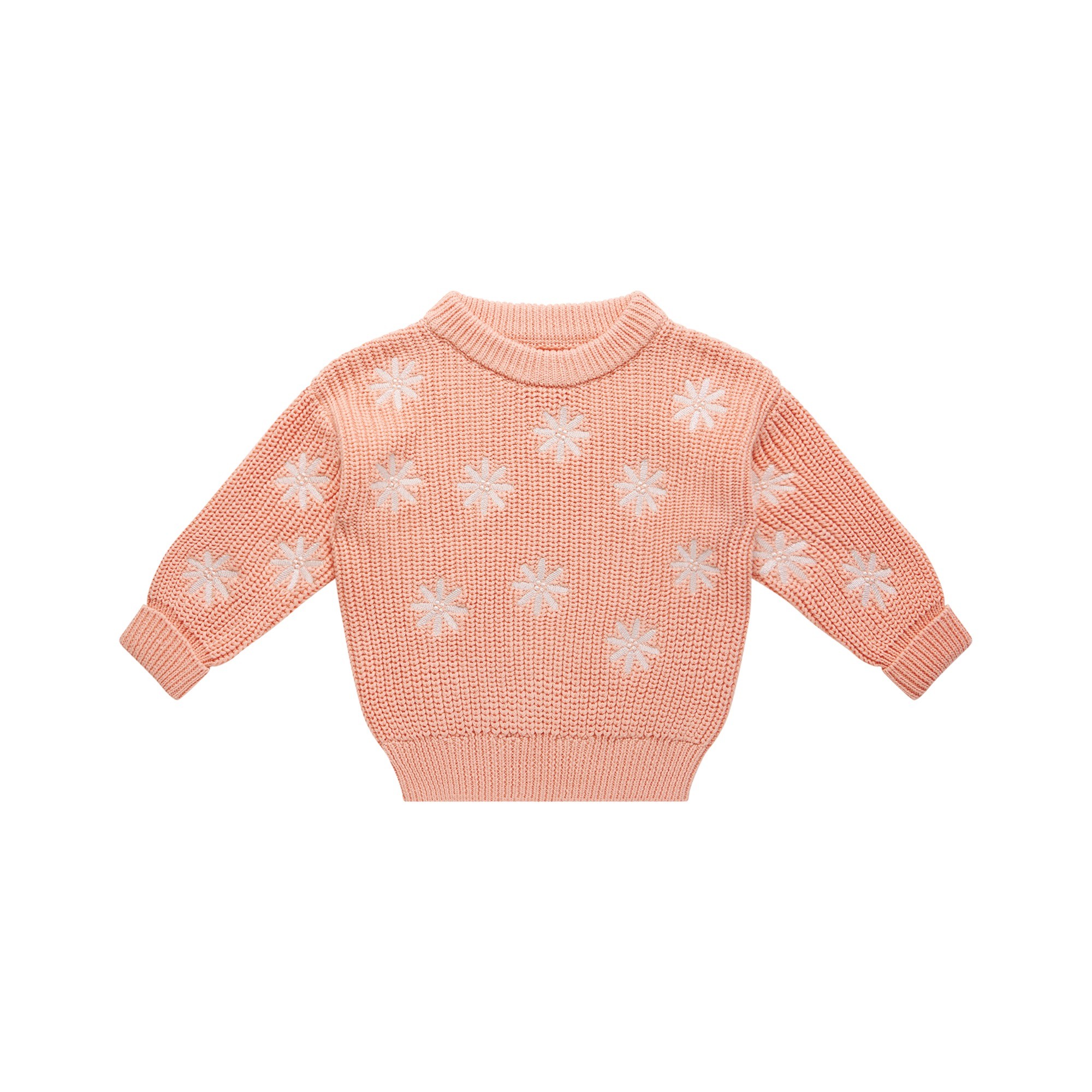Kynd Baby Embroidered Knit Jumper Pearl Size 0