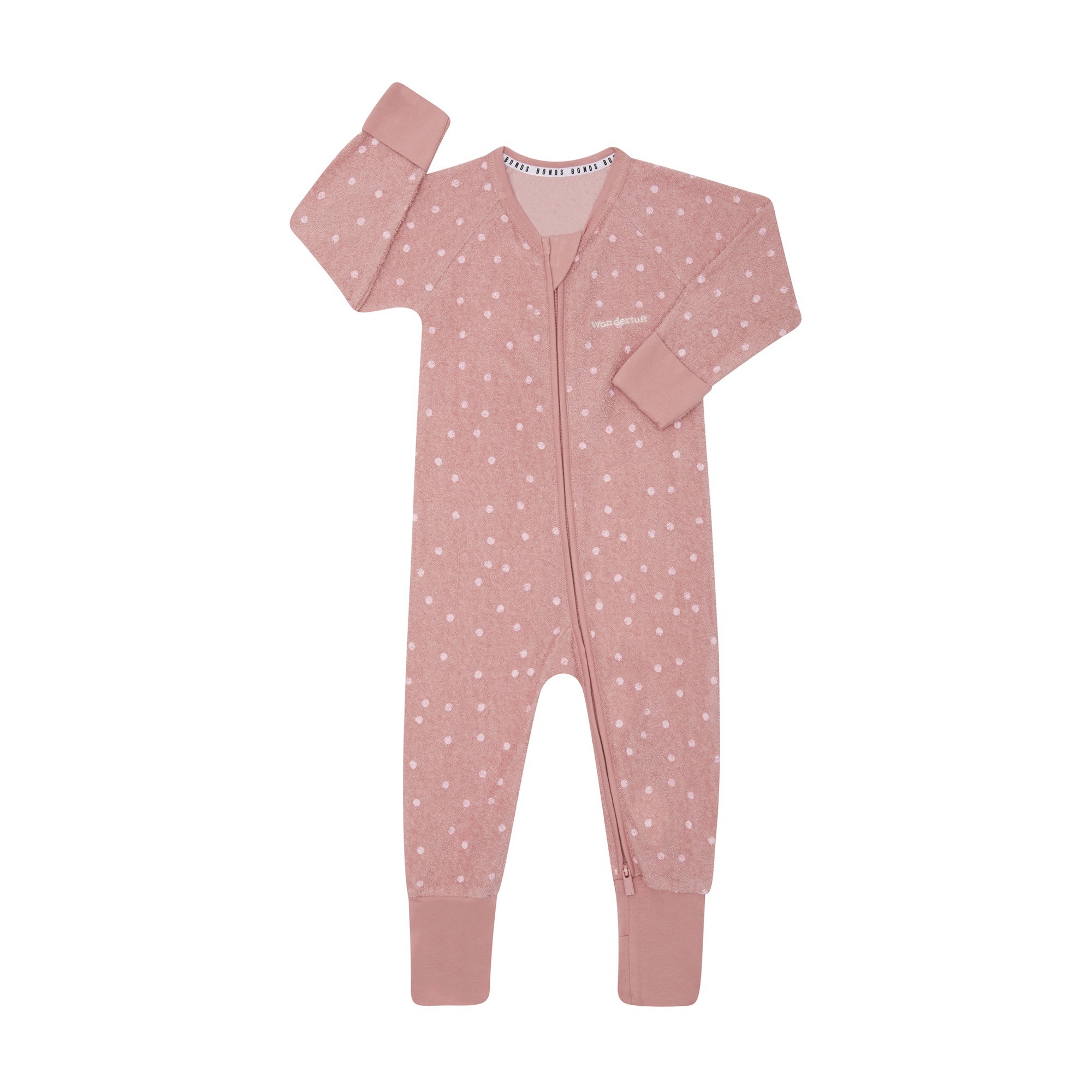 Bonds Coverall Ditsy Dot Pink Size 1