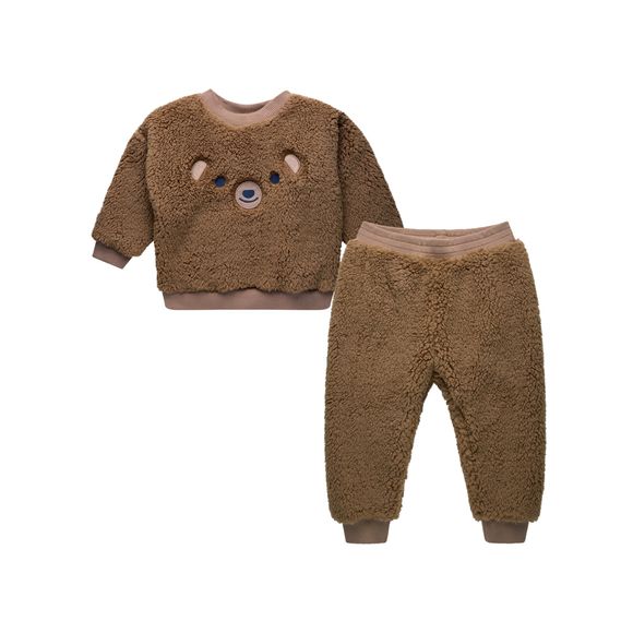 Bilbi 2 Piece Sherpa Track Suit Set Camel