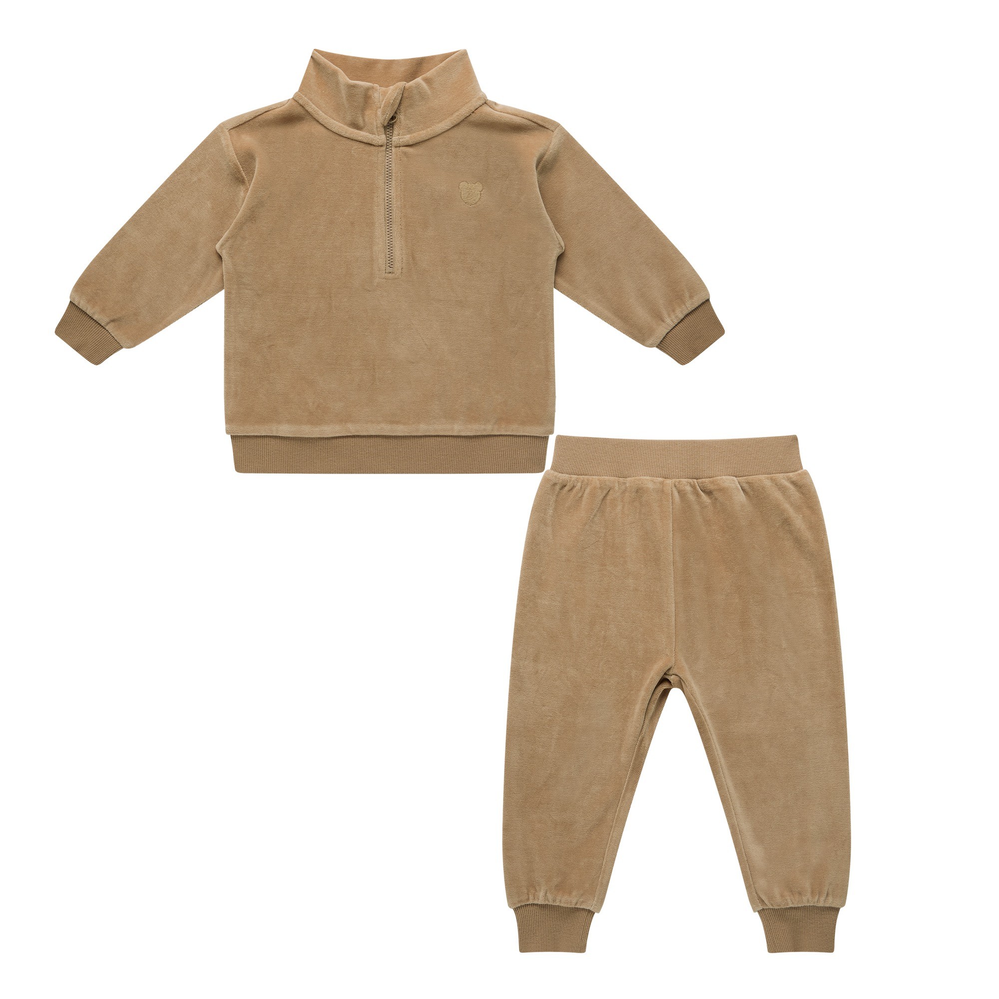 Bilbi Half Zip Track Suit Set Camel Size 0