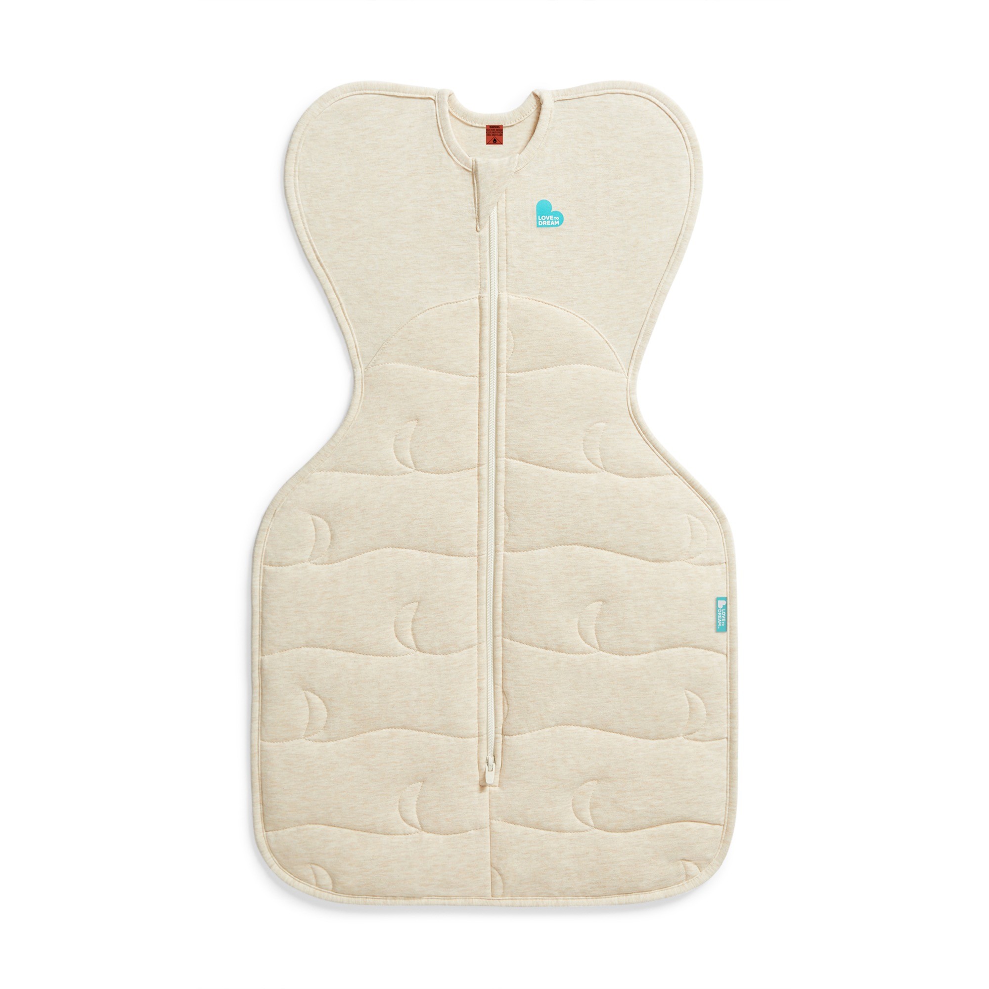 Love To Dream Quilted Stretch Cotton Swaddle Up 3.5 Tog Moon Oat Size Small