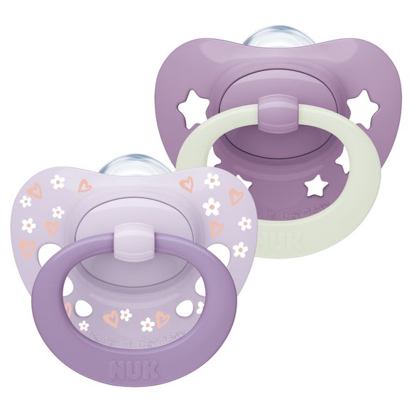 Nuk First Choice Day And Night Soother Pink/Purple 6-18 Months