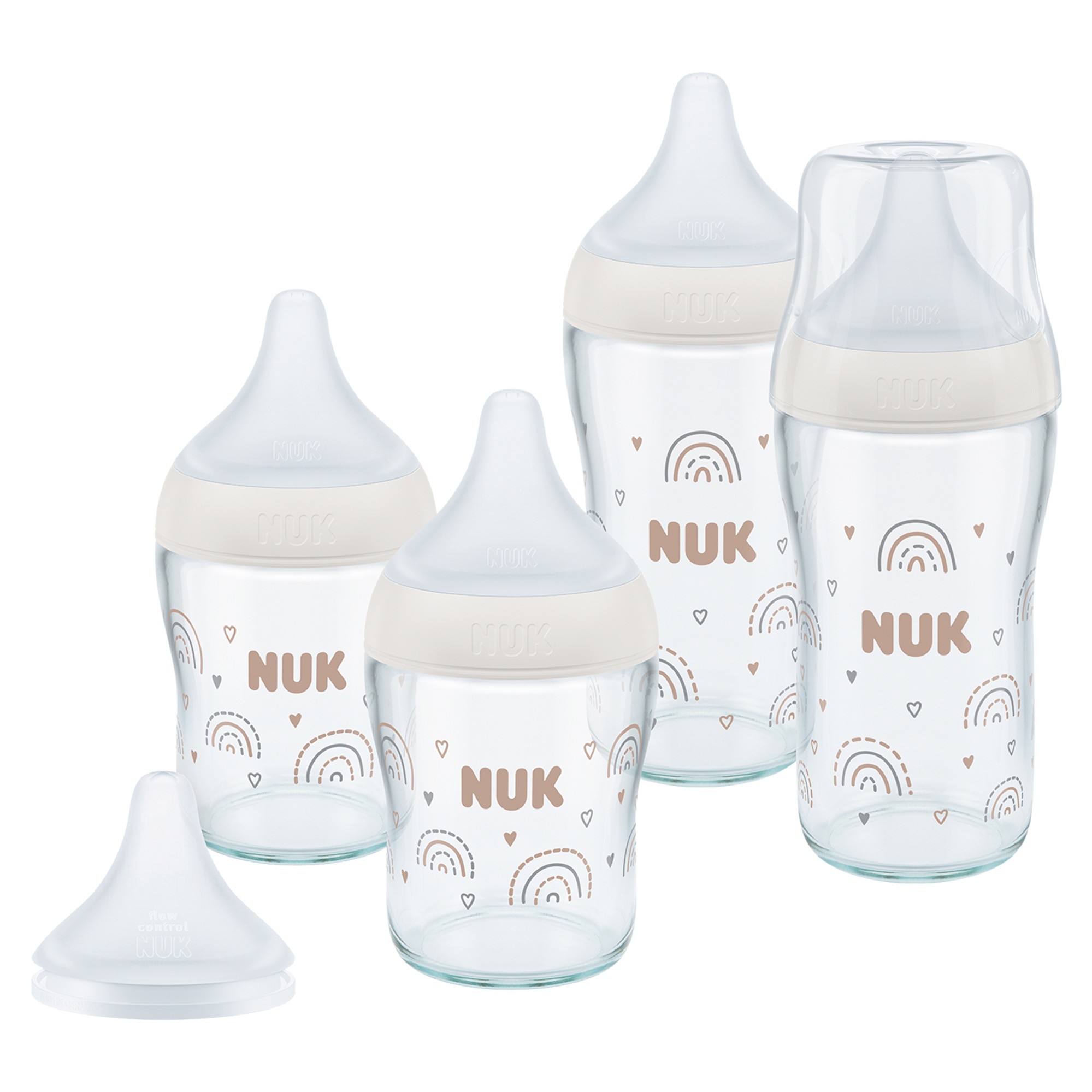 Nuk Perfect Match Glass Bottle 150mL + 260mL