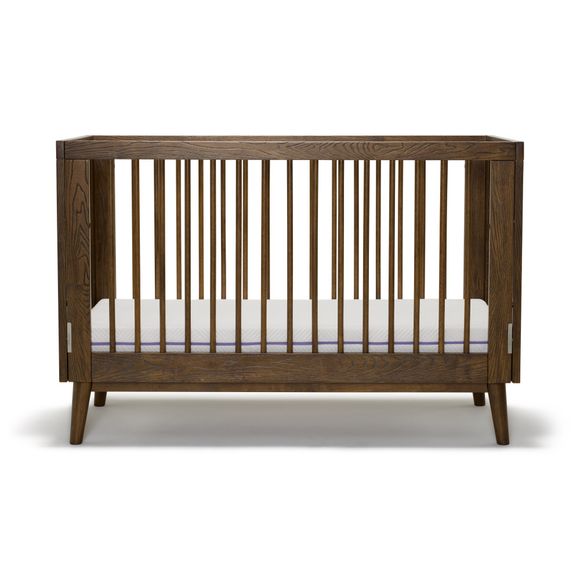 BabyRest Beckett Drop Side Cot Walnut