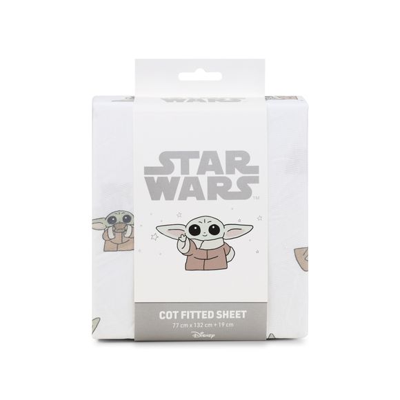 Disney Cot Fitted Sheet Baby Grogu