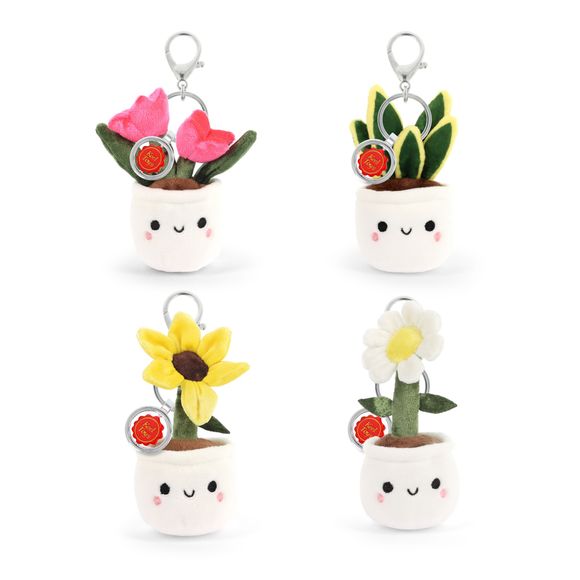 Korimco Keeleco Bag Charm 4 Assorted Flowers