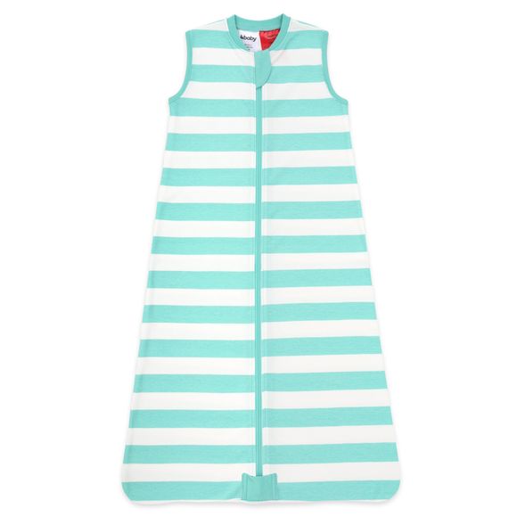 4baby Sleeveless Sleeping Bag 0.2 Tog Green Rugby Stripe Size 24-36 Months