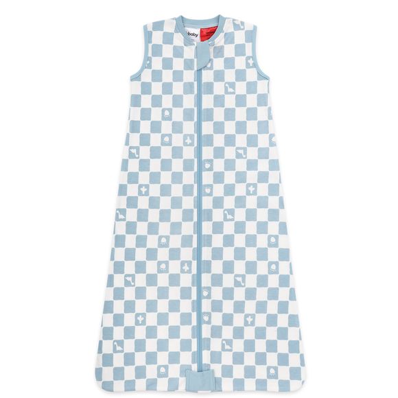 4baby Sleeveless Sleeping Bag 0.2 Tog Dino Check Size 3-12 Months