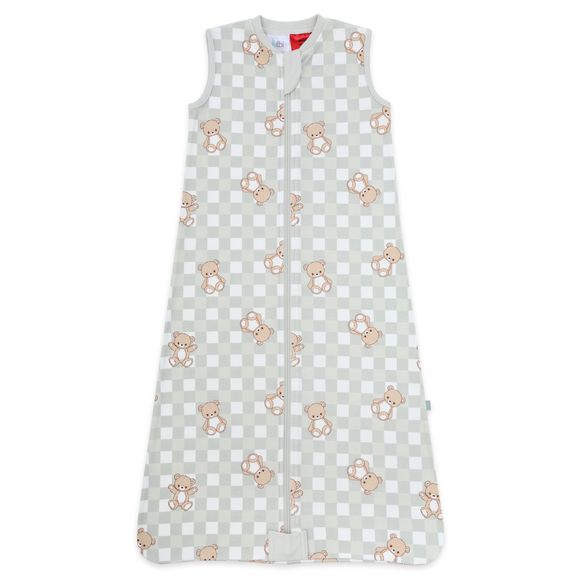 Bilbi Organic Sleeping Bag 1.0 Tog Check Teddy Size 12-24 Months