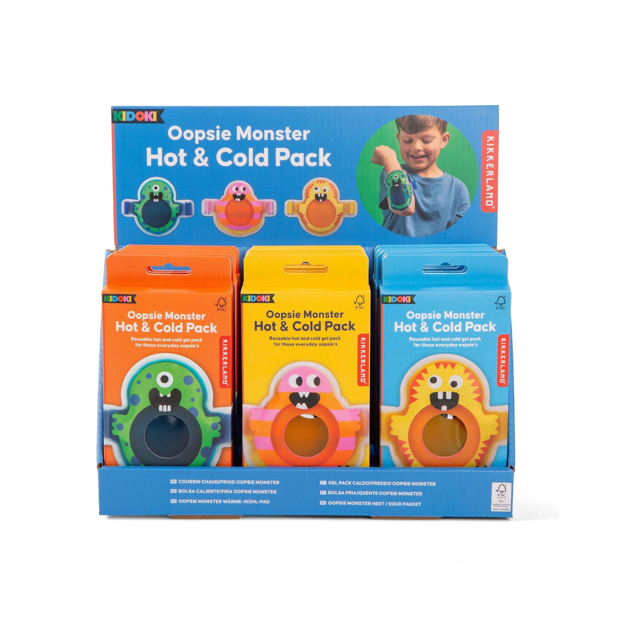 Kikkerland Oopsie Monster Hot & Cold Pack Assorted