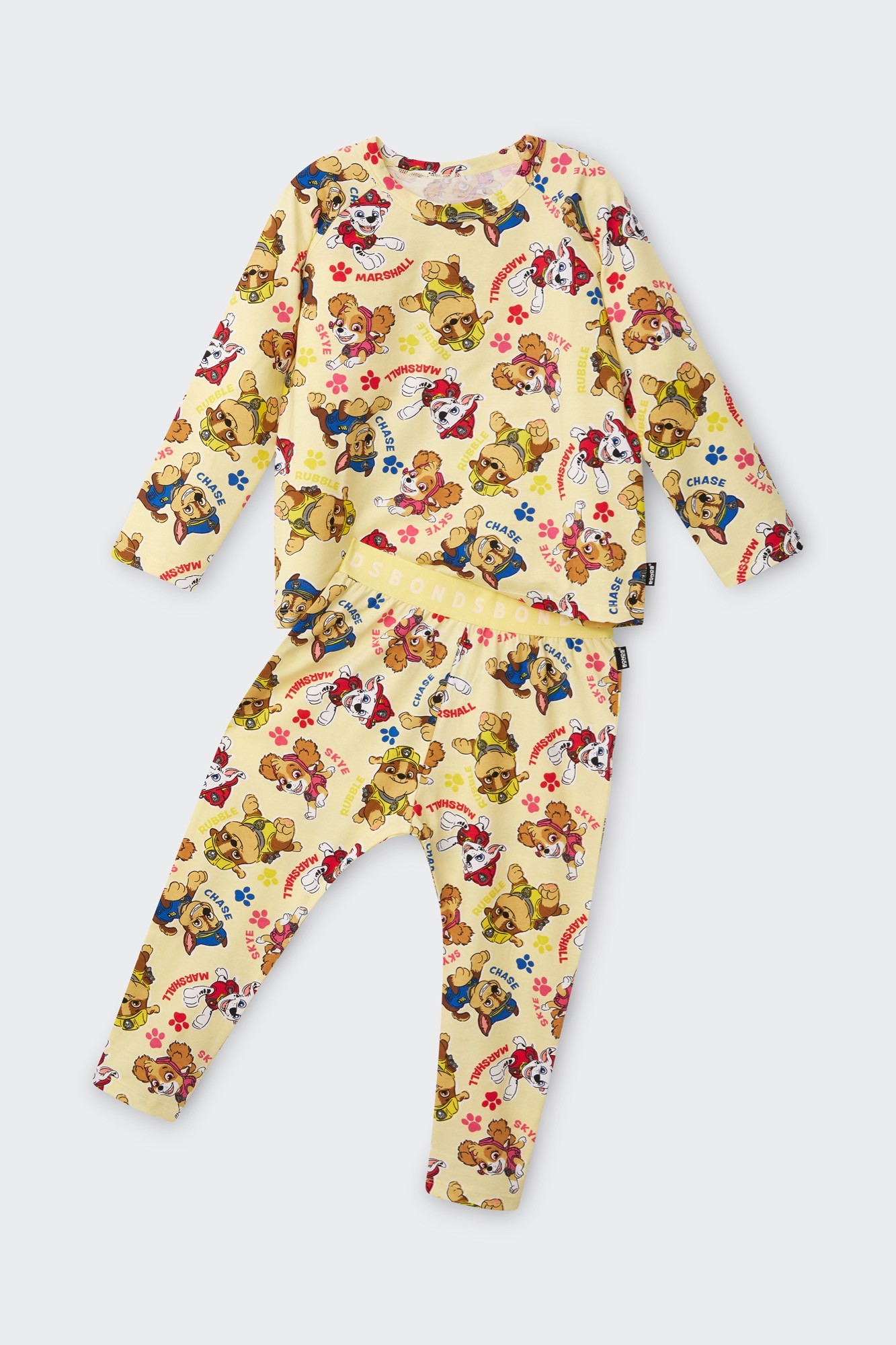 Bonds Paw Patrol Long Sleeve Sleep Set Yellow Size 3