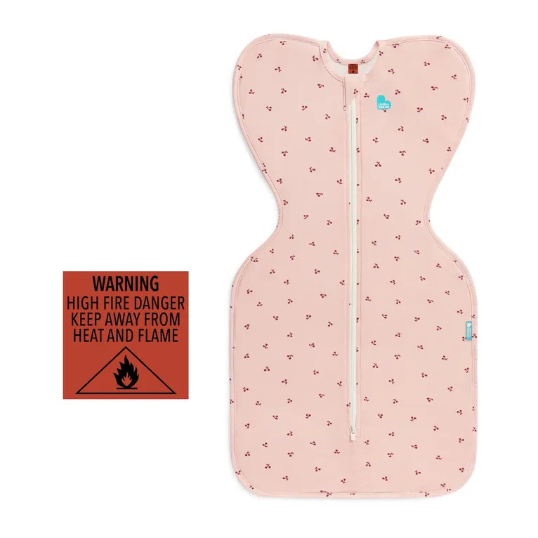 Love To Dream Bamboo Swaddle Up 1.0 Tog Cherries Blush Size Newborn